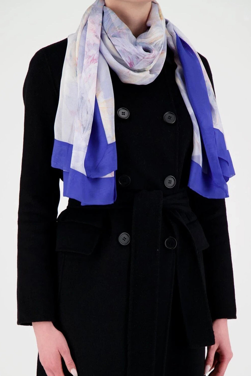 Faliero Sarti Multicolor Veronica Shawl - Premium Italian Wool Scarf for Women - Elegant Wrap for Fall, Winter & Special Occasions
