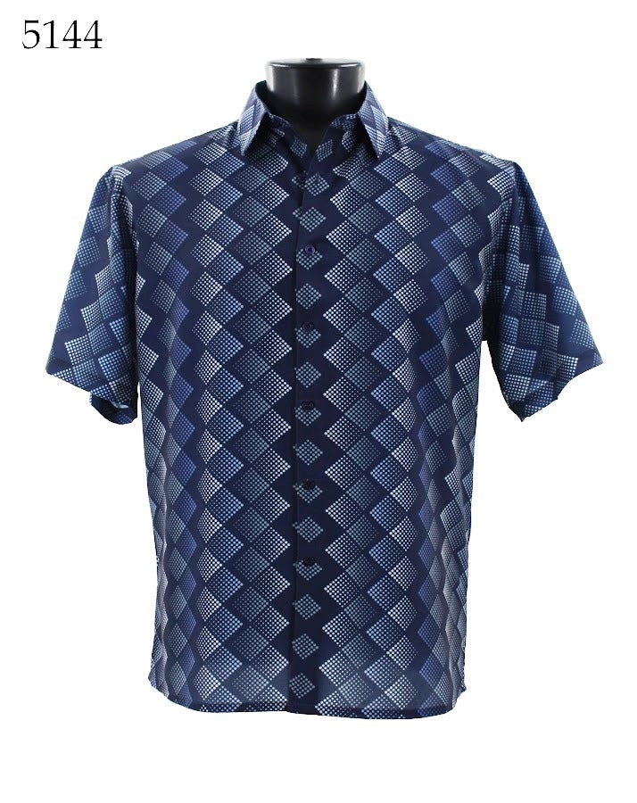 Bassiri Men's Casual Short Sleeve Shirt 5144 - Breathable Cotton Summer T-Shirt for Outdoor Activities, Travel & Everyday Wear