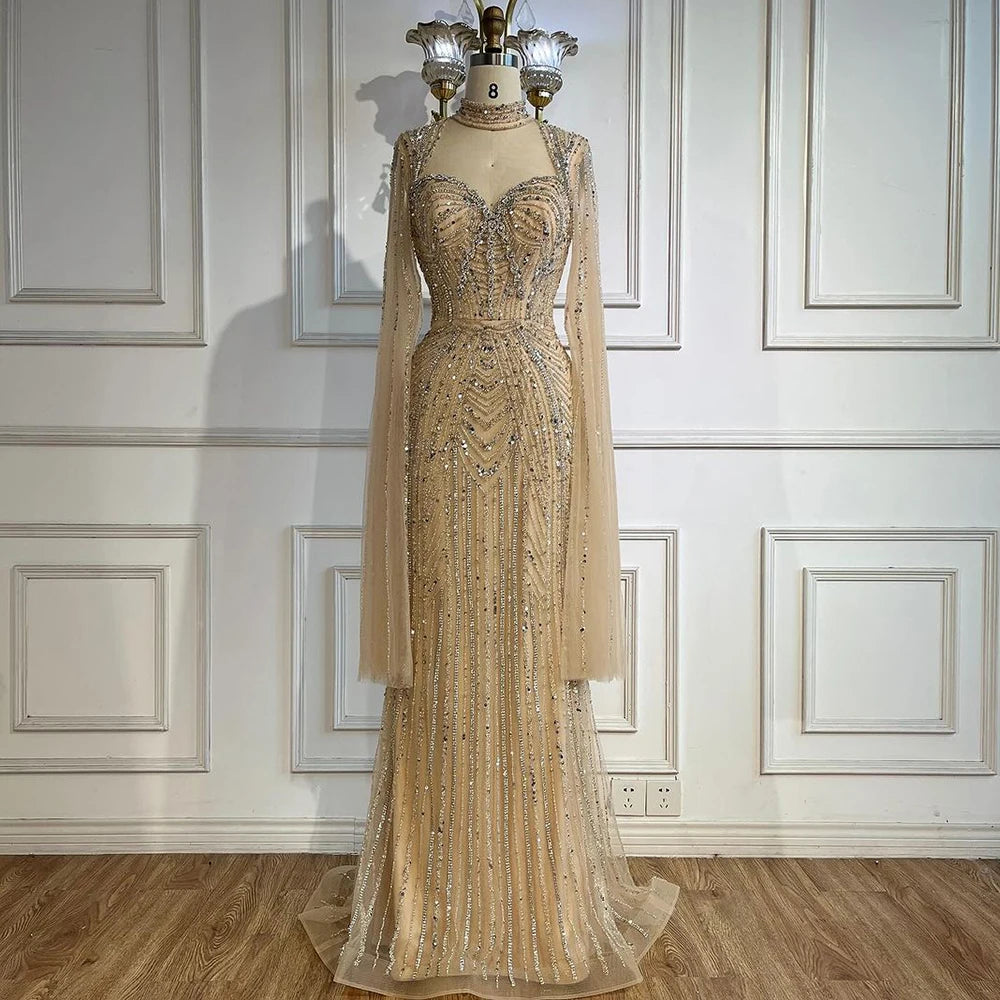 Serene Hill 2025 Luxury Dubai Sweetheart Mermaid Beaded Evening Gown for Women - Elegant Formal Dress for Prom, Gala, Wedding & Special Occasions