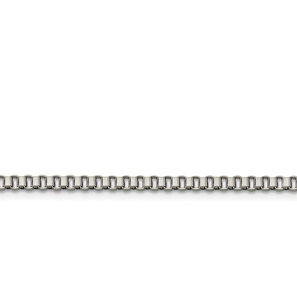 Ryan Jonathan Fine Jewelry Stainless Steel 3.2mm Box Chain Necklace 20 Inch - Elegant Durable Jewelry for Men & Women, Perfect for Gifts, Weddings, Parties & Everyday Wear