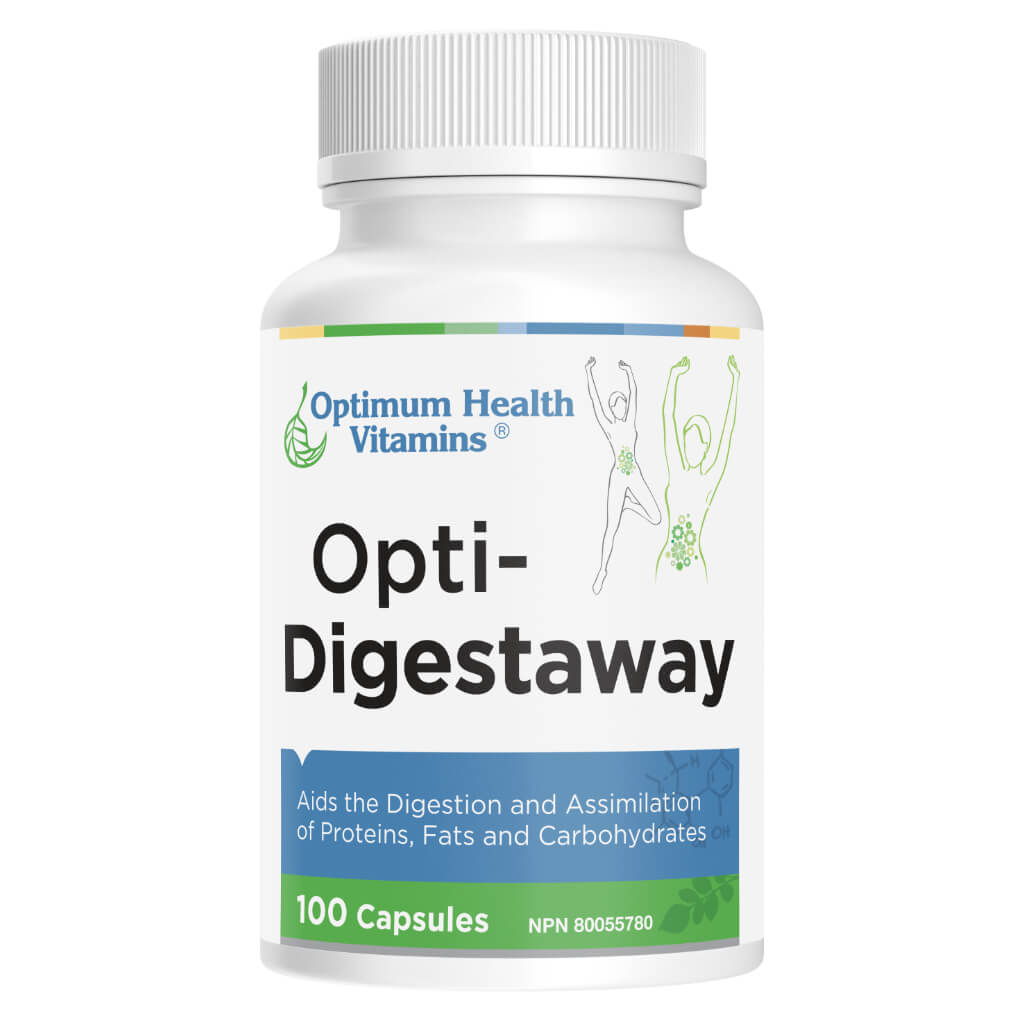 Opti Digestaway - Natural Digestive Support Supplement for Gut Health & Bloating Relief | Supports Digestion, Reduces Gas & Discomfort | Ideal for Travel, Meals & Daily Wellness
