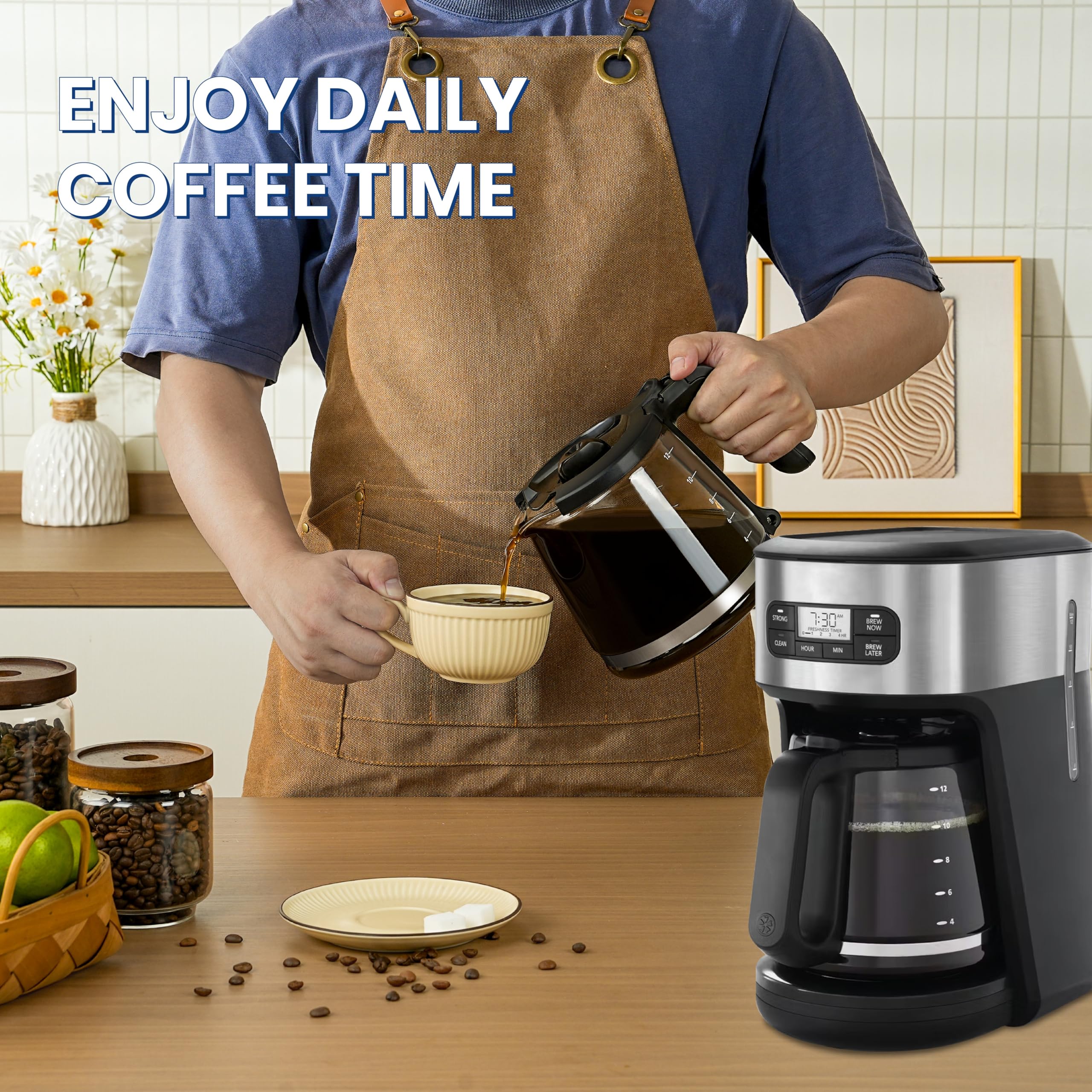 12-Cup Replacement Coffee Carafe - Compatible with Mr. Coffee Maker Models RF, LM, PC, SC Series - Perfect for Home, Office, and Restaurant Use