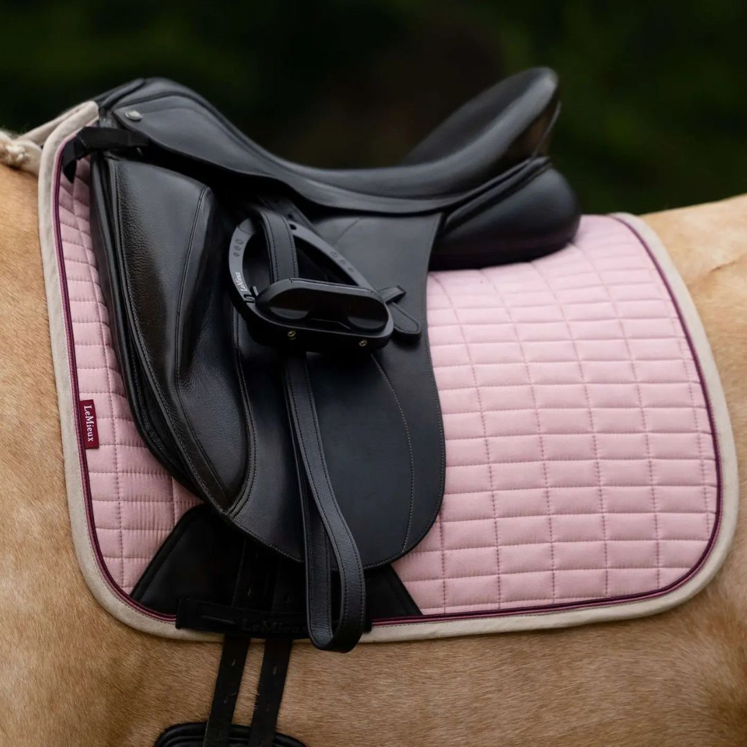 Premium LeMieux Suede Dressage Square Saddle Pad for Horses - Comfortable & Breathable Riding Pad for Training & Competition - Perfect for English Equestrian Riders
