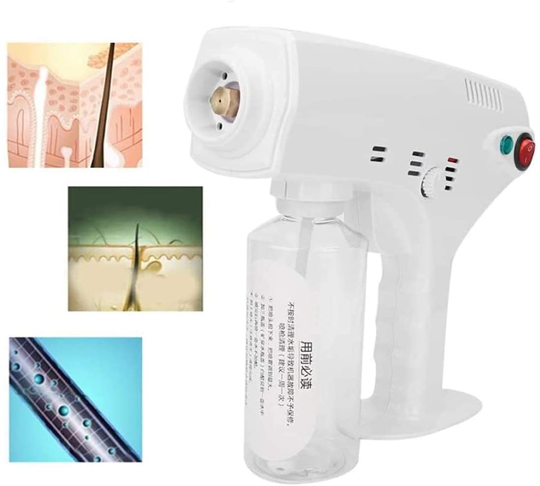 Professional Nano Steam Hair Gun - Moisturizing & Coloring Spray Gun for Hair Care | Salon-Grade Fogger Machine & Humidifier for Styling, Hydration & Treatment