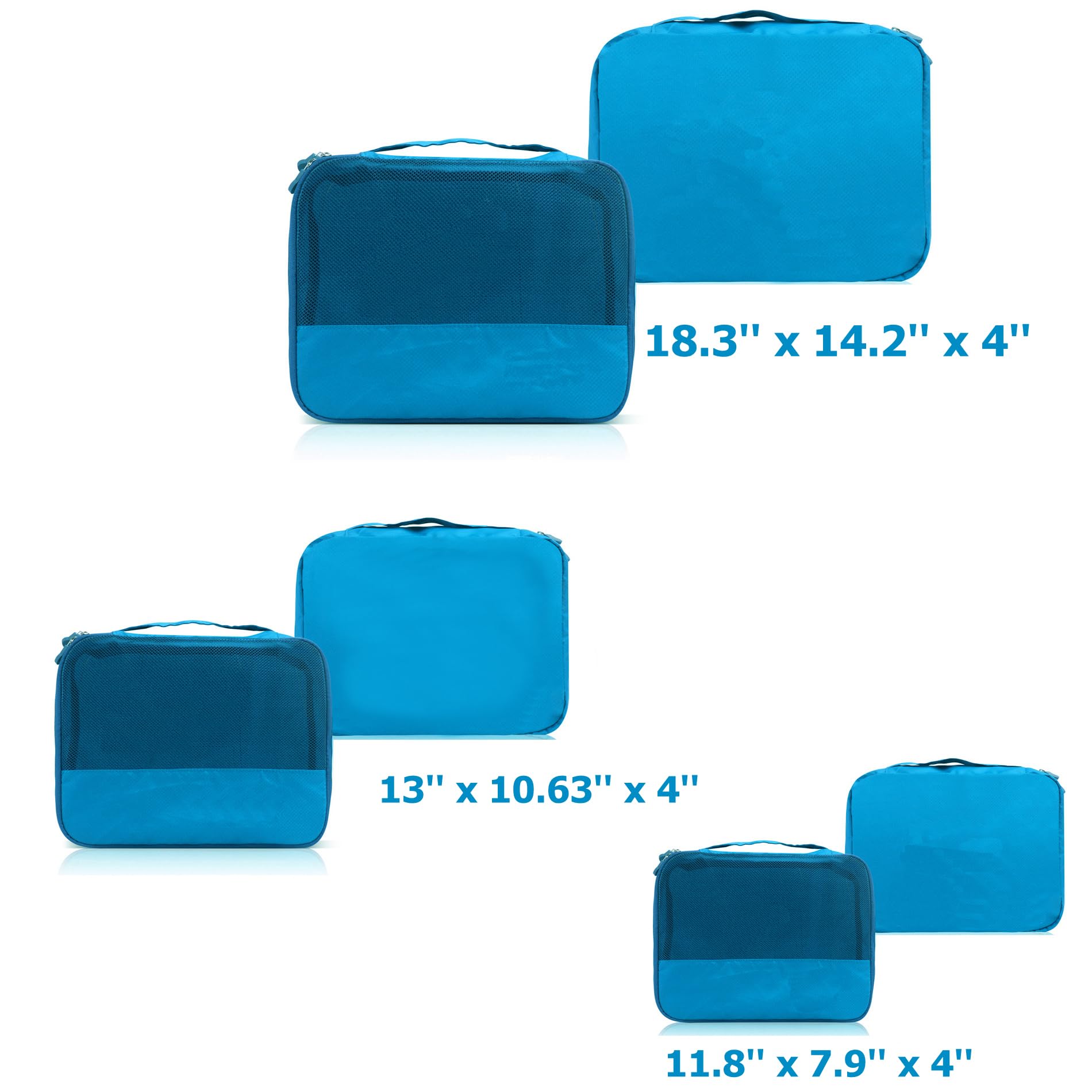 DoubleTrip Extra Large Packing Cubes for Travel - 6-Piece Suitcase Organizer Set (3 Sizes) Fits 28-Inch Luggage | Space-Saving Travel Accessories for Business Trips, Vacations & Weekend Getaways