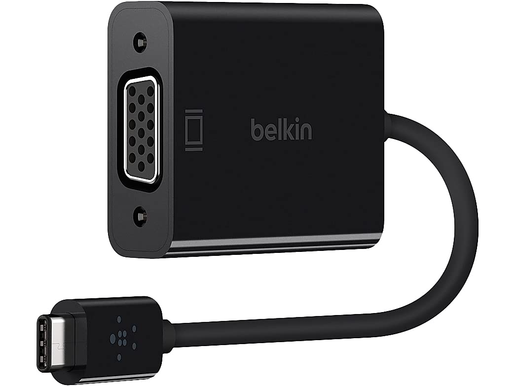 Belkin USB C to VGA Adapter - Compatible with MacBook Pro, MacBook Air, iPad Pro, Chromebook & More | High-Speed Video Converter for Presentations, Meetings & Home Office Setup