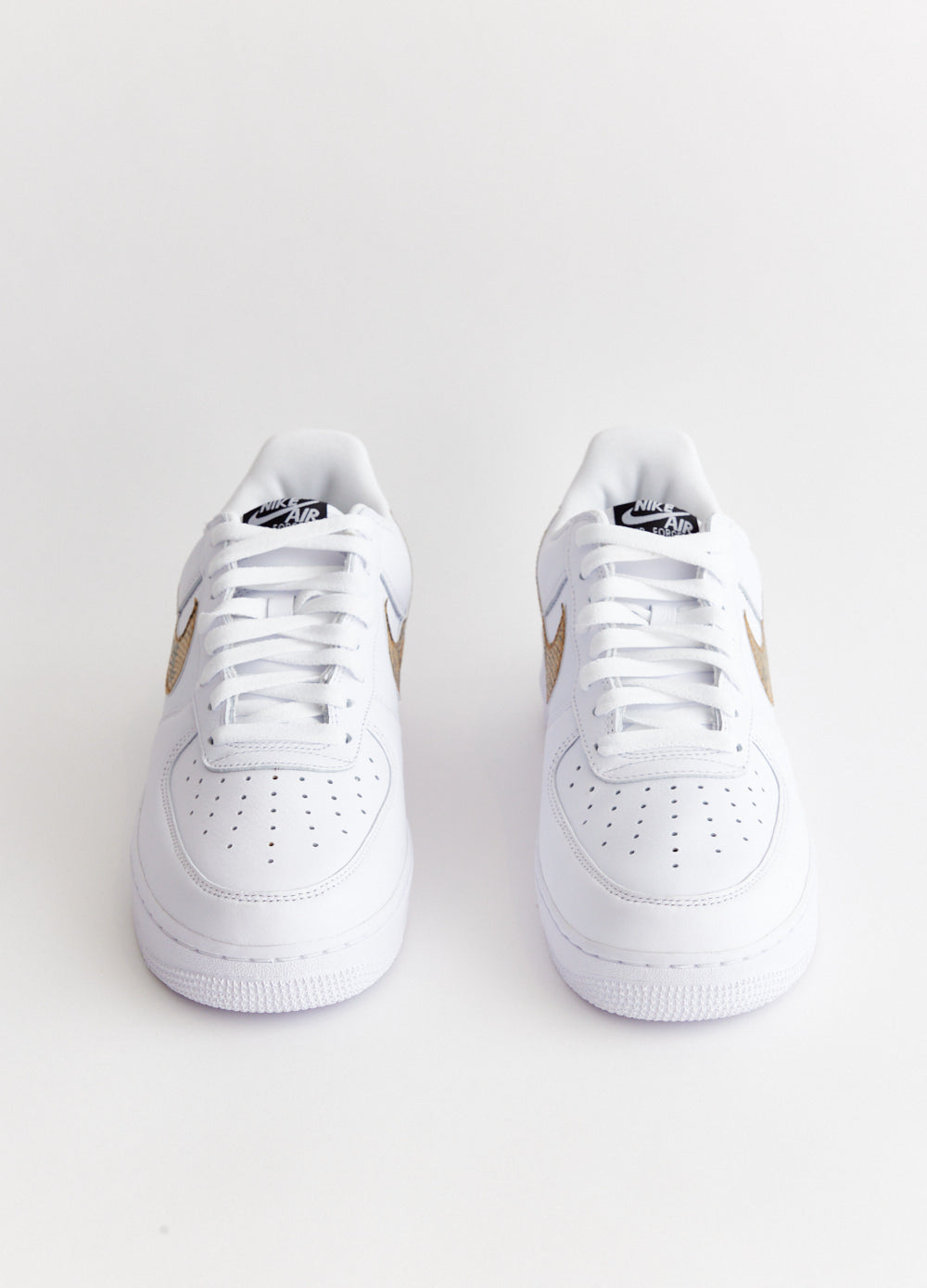 Nike Air Force 1 Low Retro 'Ivory Snake' White Leather Basketball Sneakers - Men's Casual Shoes for Streetwear & Everyday Wear