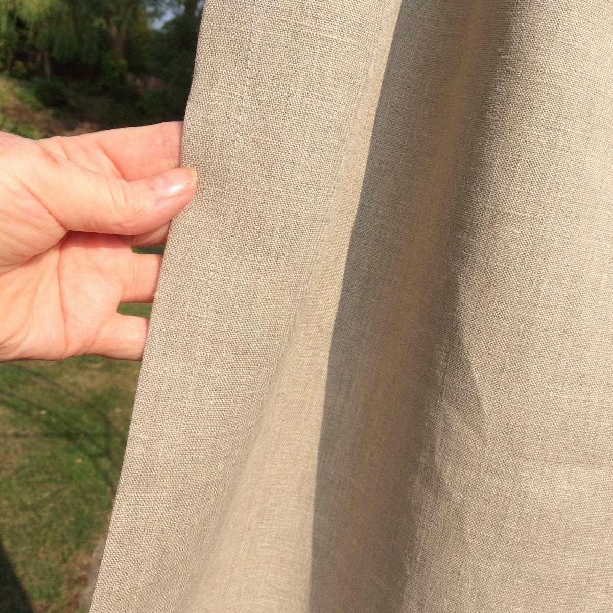 Chelsea Wine Fleur de Lis Linen Window Curtains - Elegant French-Inspired Linen Drapes for Living Room & Bedroom - Light Filtering & Privacy Sheer Curtain Panels