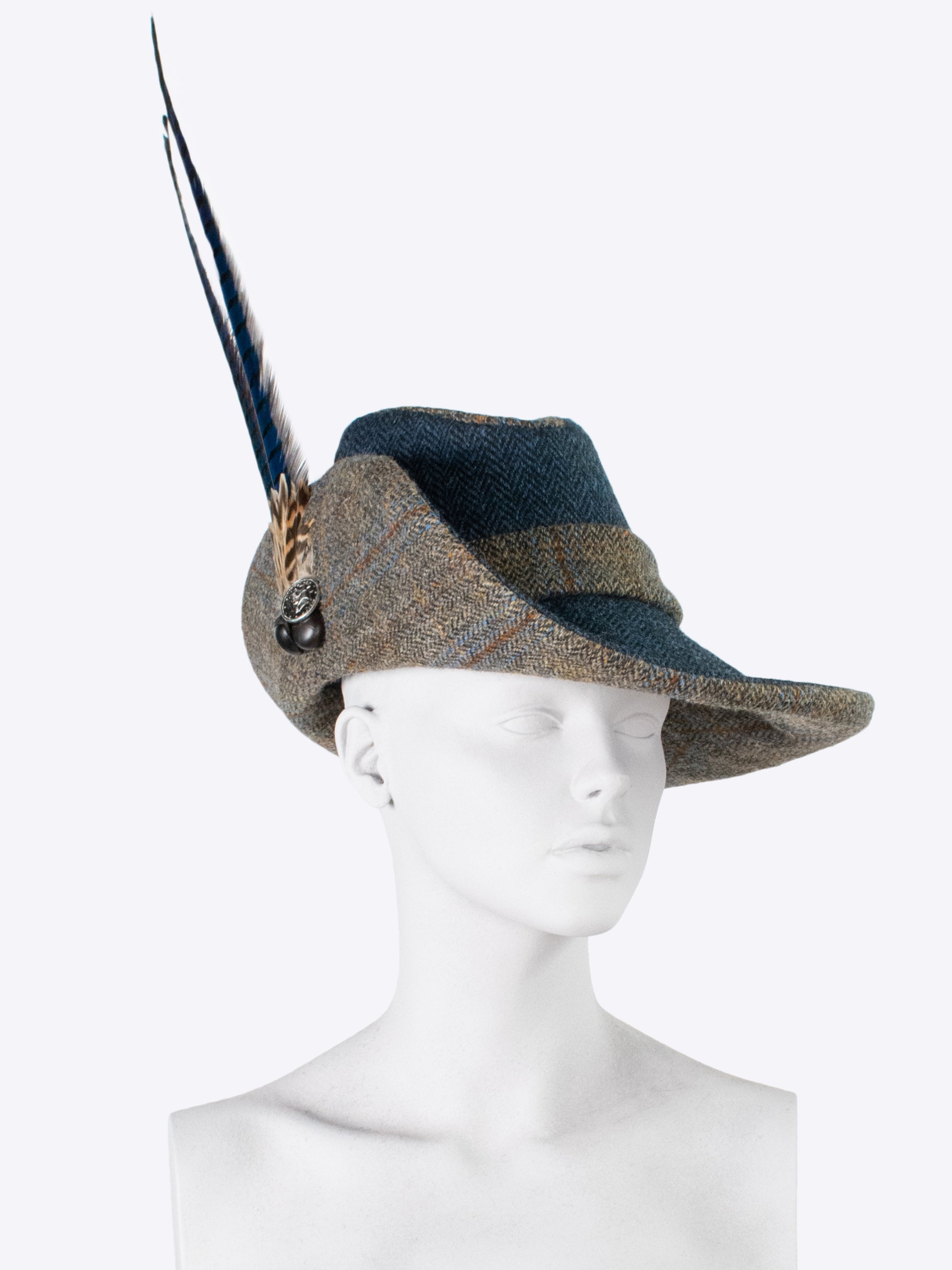 Waterproof Wide Brim Sun Hat for Women - Navy Blue & Sage Green - Perfect for Beach, Hiking, and Outdoor Activities