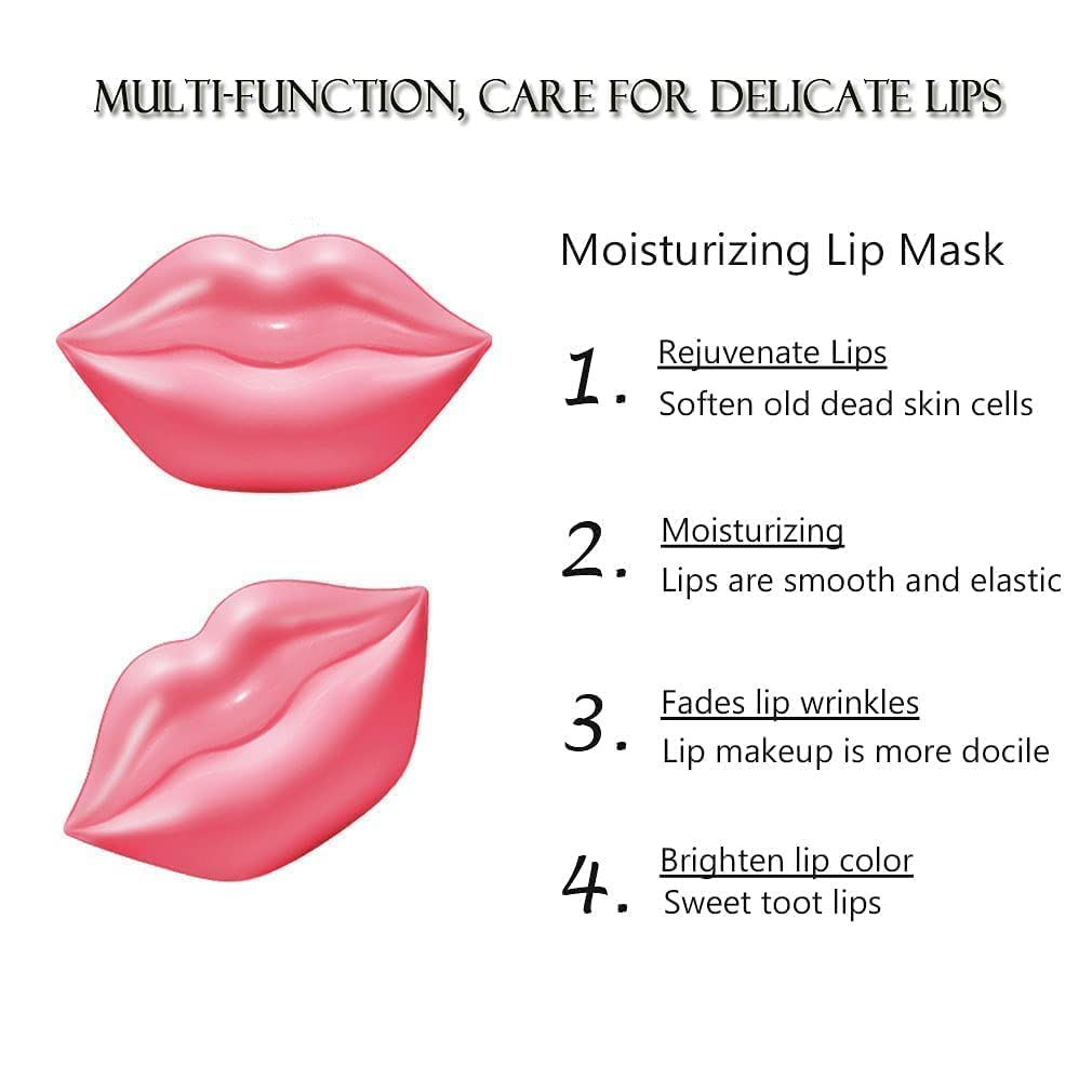 JIAVAXA Overnight Lip Sleeping Mask for Dry Lips - Cherry Moisture Collagen Lip Treatment Mask to Reduce Lip Lines & Wrinkles, Anti-Aging Hydration Therapy - 20 Pack | Perfect for Night Care & Daily Lip Hydration