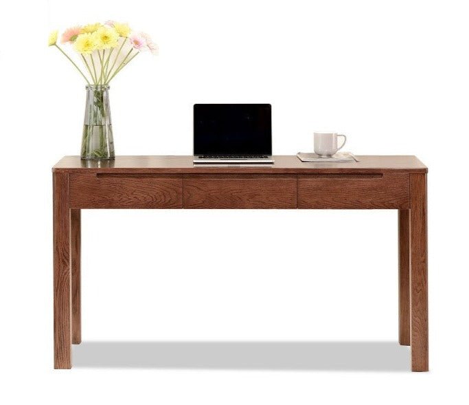 Premium Solid Wood Office Desk - Oak & Beech - Modern Home Office Furniture for Remote Work & Study