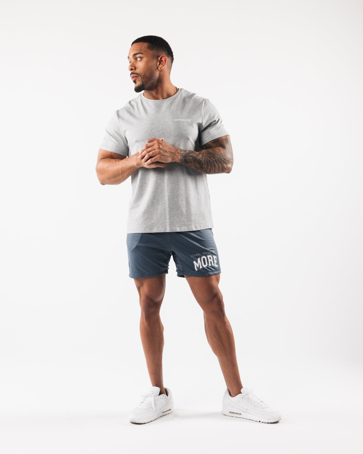 LDB Men's 6-Inch Mesh Shorts - Breathable Quick-Dry Athletic Running Shorts for Gym, Workout & Casual Wear - Whale Blue