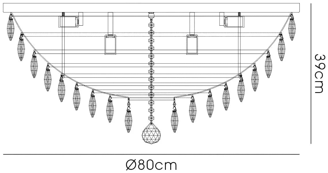Consten Flush Ceiling Light Fixture with E14 Socket - Perfect for Bedroom, Hallway & Small Space Lighting