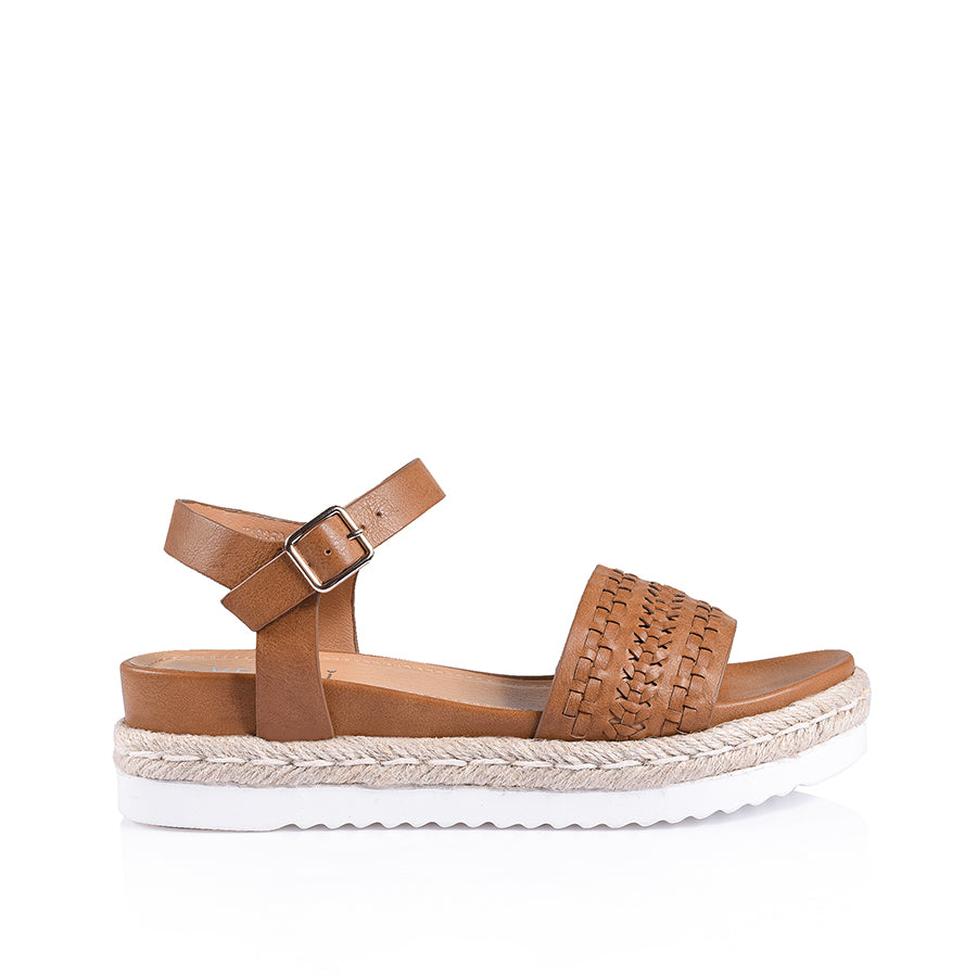 Disco Footbed Sandals for Women - Soft Tan Leather Comfort Sandals with Arch Support | Perfect for Beach, Vacation & Summer Walking