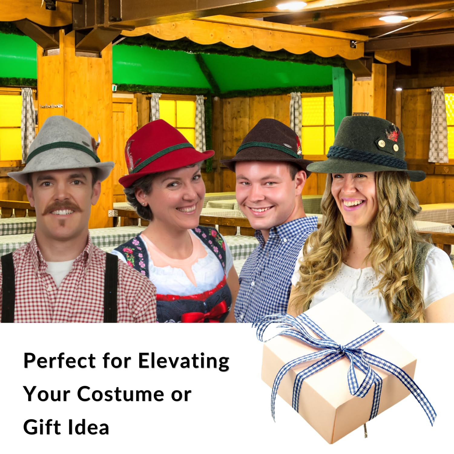 Premium Oktoberfest German Beer Hat - Authentic Bavarian Costume Accessory for Oktoberfest, Halloween & Themed Parties - Perfect for Festivals, Cosplay & Fun Events