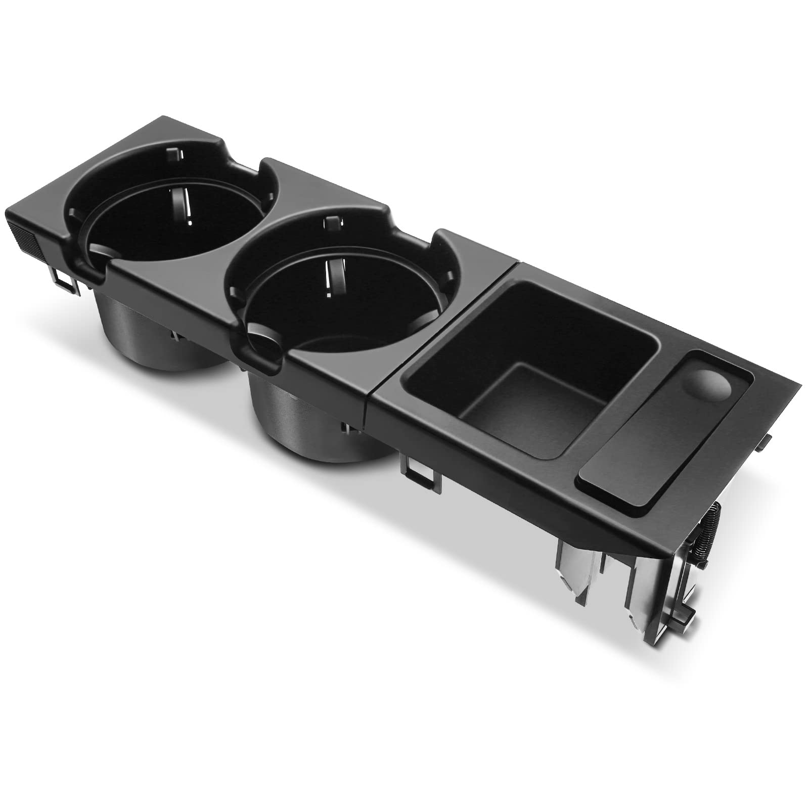 Premium BMW E46 Cup Holder (1999-2006) - Black Center Console Drink Holder Replacement for 3 Series 323Ci/323i/325i/328i/330i/330xi/M3 - Fits OEM Part #51169415186 & 51169415183 - Perfect for Road Trips & Daily Commutes