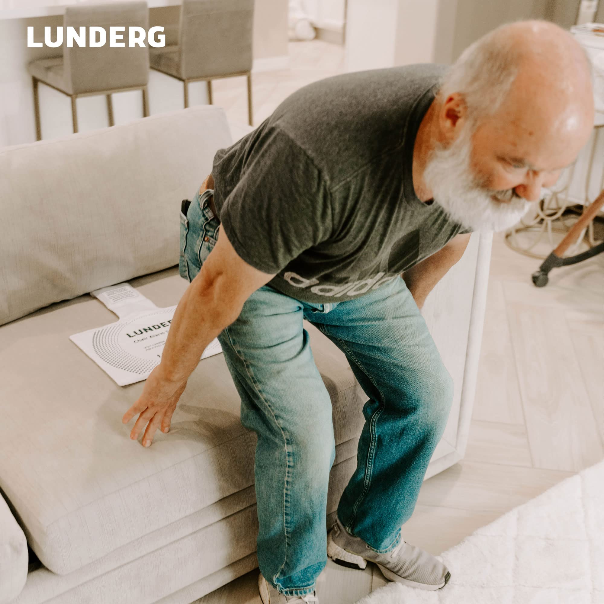 Lunderg Wireless Chair Alarm System for Elderly & Dementia Patients - Fall Prevention & Safety Monitoring Kit - Smart Caregiver Alert Device - Ideal for Home, Hospital & Nursing Care Use
