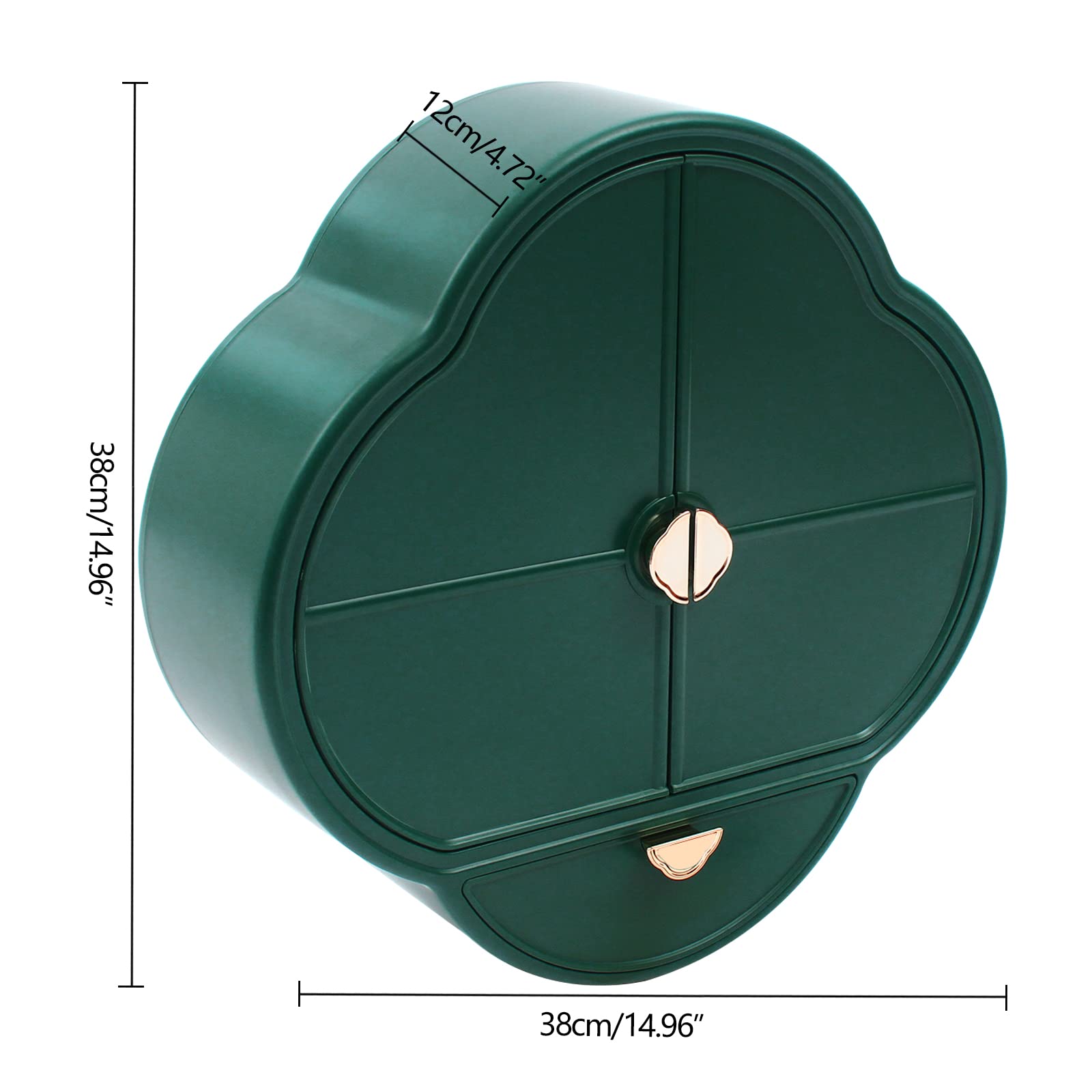 Wall Mounted Bathroom Cabinet - Plastic Storage Organizer with Doors for Kitchen & Bathroom - Green (Home Decor & Space Saving)