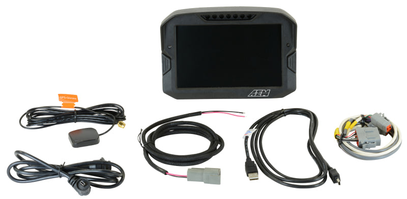 AEM CD 7 Logging GPS Enabled Race Dash - Carbon Fiber Digital Display for Motorsports (CAN Input Only) | Track Racing, Drifting & Performance Tuning