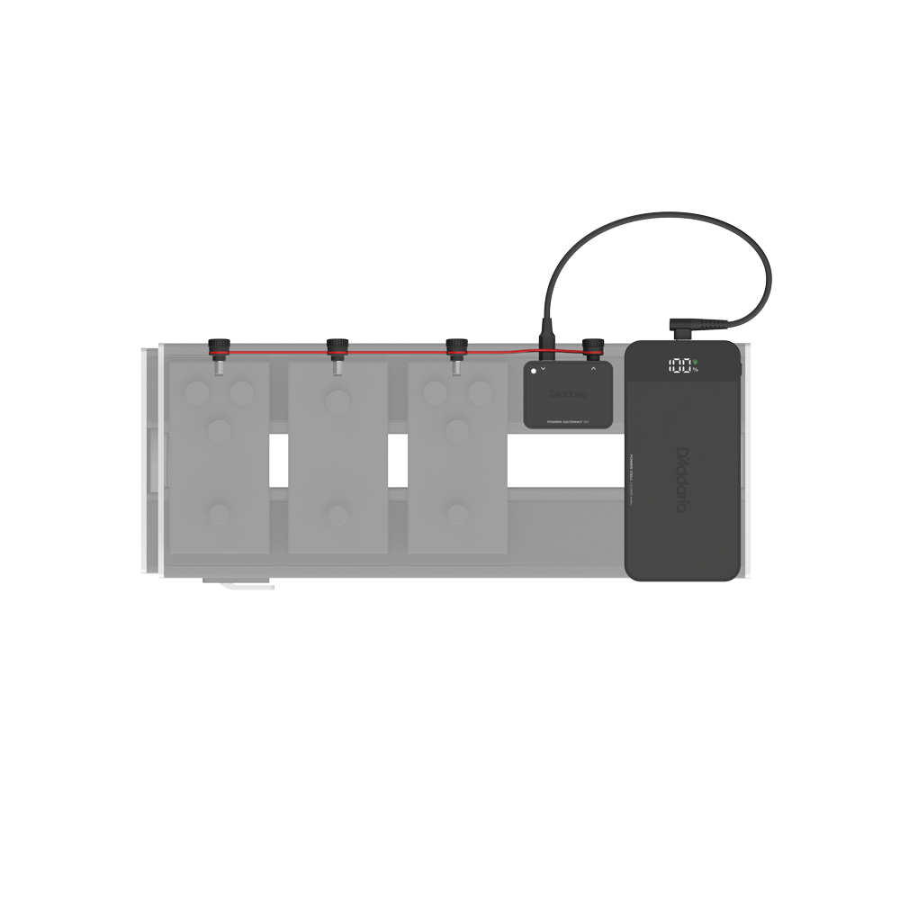 D'Addario XPND Pedalboard Power Supply & Battery Kit for Guitar Effects Pedals - Portable Power Solution for Live Performances & Studio Recording