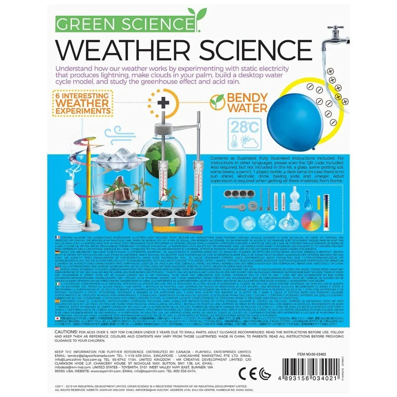 Green Science Weather Science Kit for Kids - STEM Educational Toy for Learning Climate & Meteorology - Perfect for Classroom, Homeschool & Outdoor Exploration