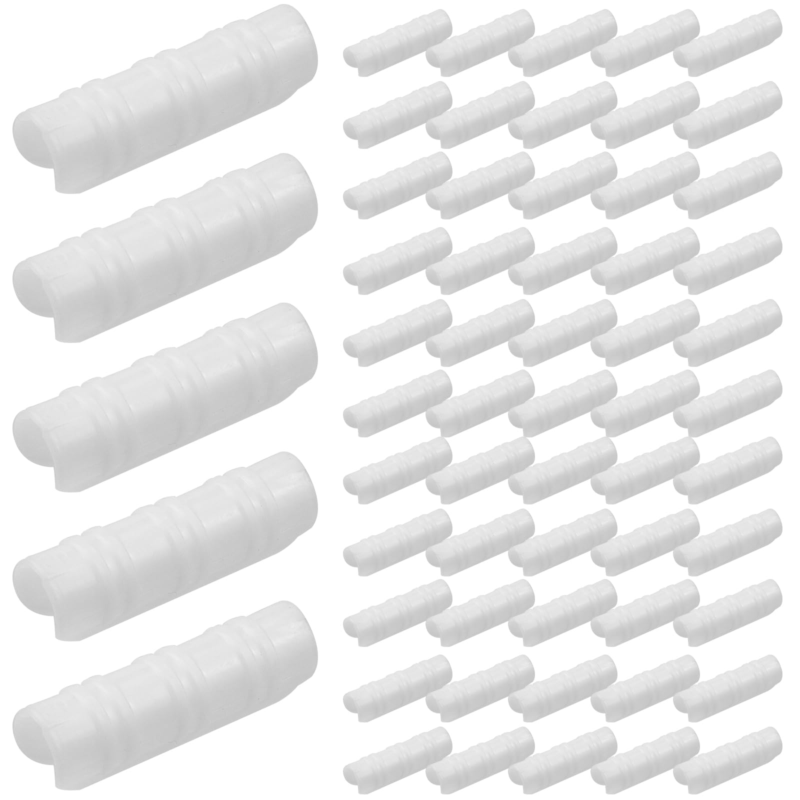 60 Pack 3/4 Inch White Greenhouse Clips - Heavy Duty Garden Tube Clamps for Greenhouse Row Covers, Farming, Gardening | Perfect for Securing Polyethylene Film, Shade Cloth & Plant Support in Greenhouses, Hydroponics & Outdoor Gardens