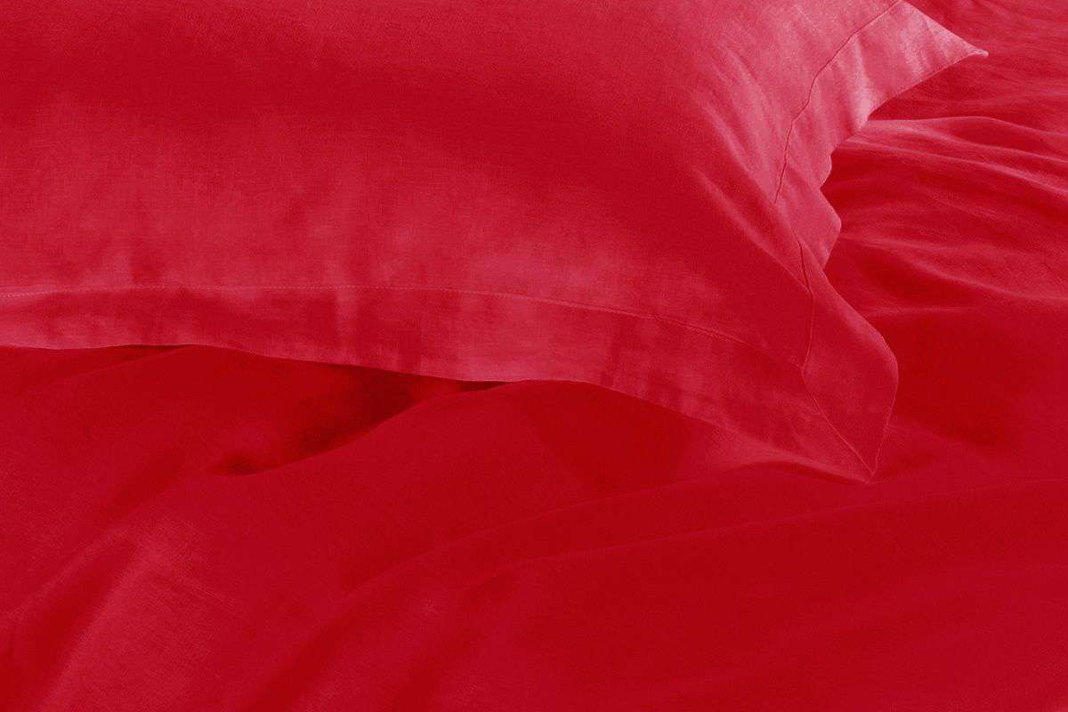 1000TC Luxury Super King Size Red Duvet Cover Set - Soft Egyptian Cotton Bedding for Master Bedroom & Guest Room