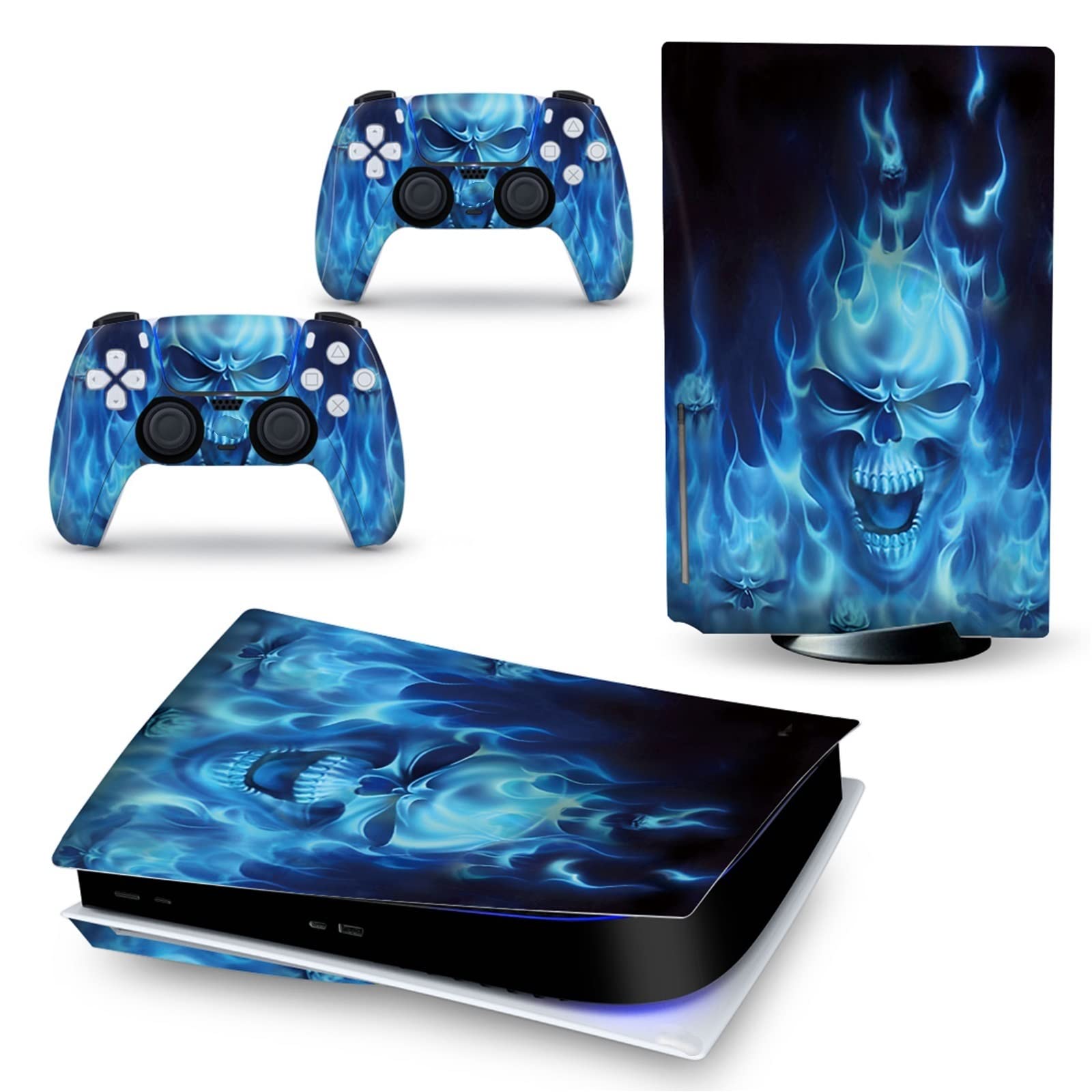 LEEWEE Anime Sticker Skin for PS5 Disc Edition Console & 2 Controllers - Bubble-Free Vinyl Cover Wrap, Durable Scratch-Resistant (92561) - Perfect for Gaming Setups & Anime Decor