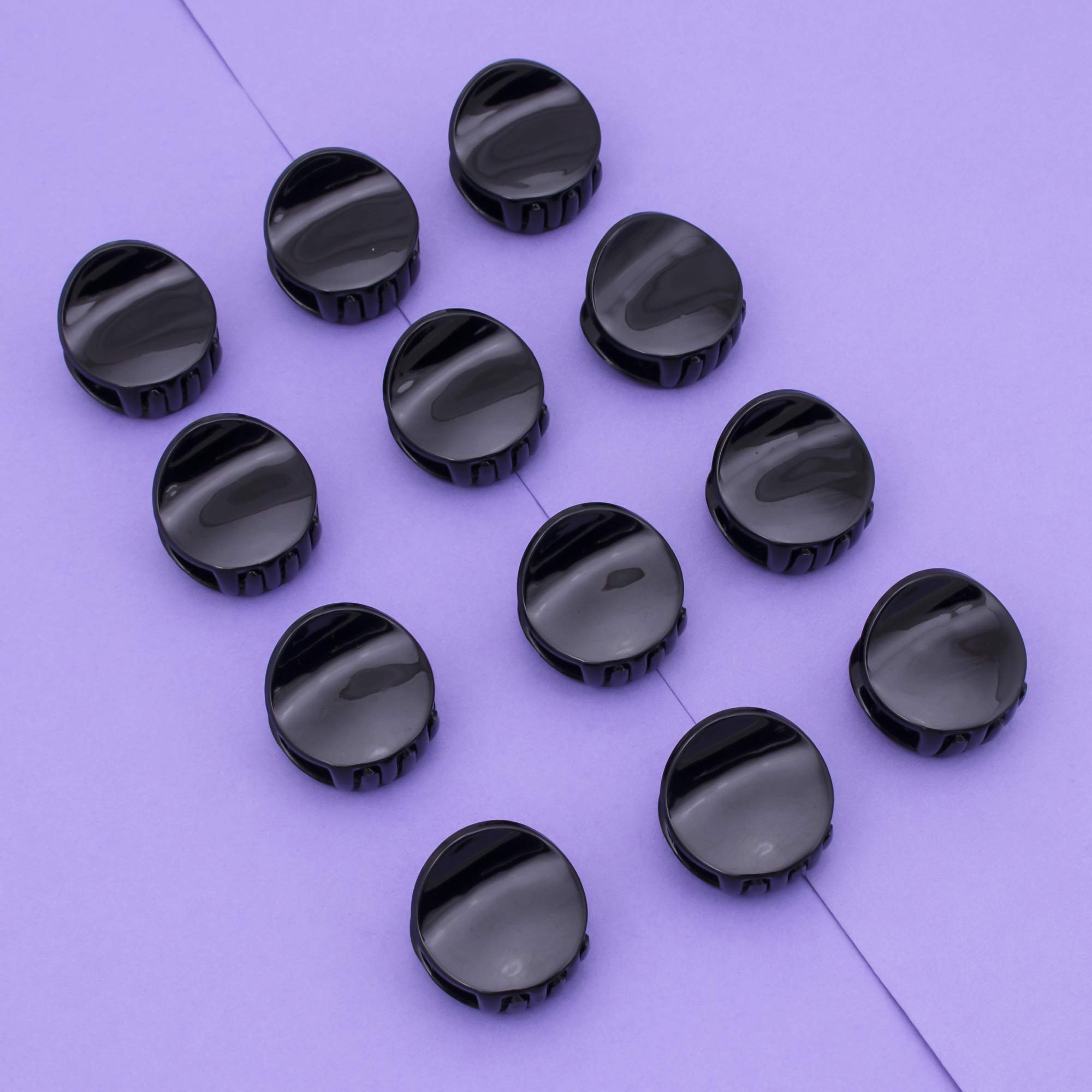 Elegant Black Butterfly Hair Clips for Women & Girls - Pack of 12 Modern Hair Accessories (Small Size) | Perfect for Weddings, Parties & Everyday Style (SKR70569)