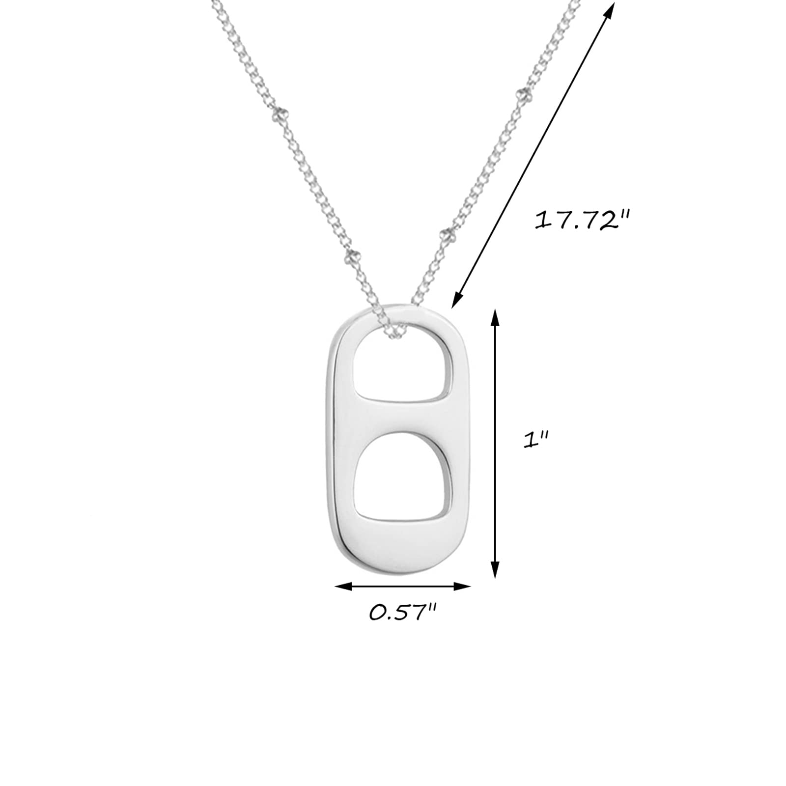 HUASAI Soda Tab Necklace for Women - Trendy Soda Cap Pendant Jewelry - Perfect for Summer Outfits, Beach Vacations & OBX Style Accessories