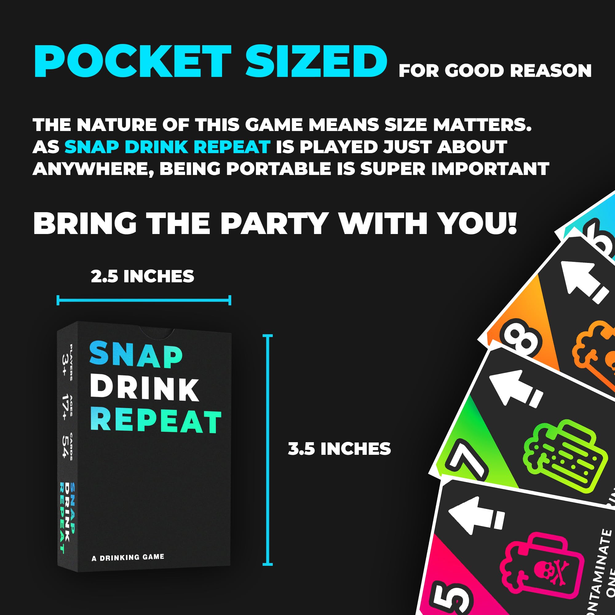 Ultimate Drinking Game for Adults - SNAP Drink Repeat Fun Party Card Game | Hilarious Bachelorette & Bachelor Party Games, College Drinking Games | Perfect for Parties, Game Nights & Social Gatherings