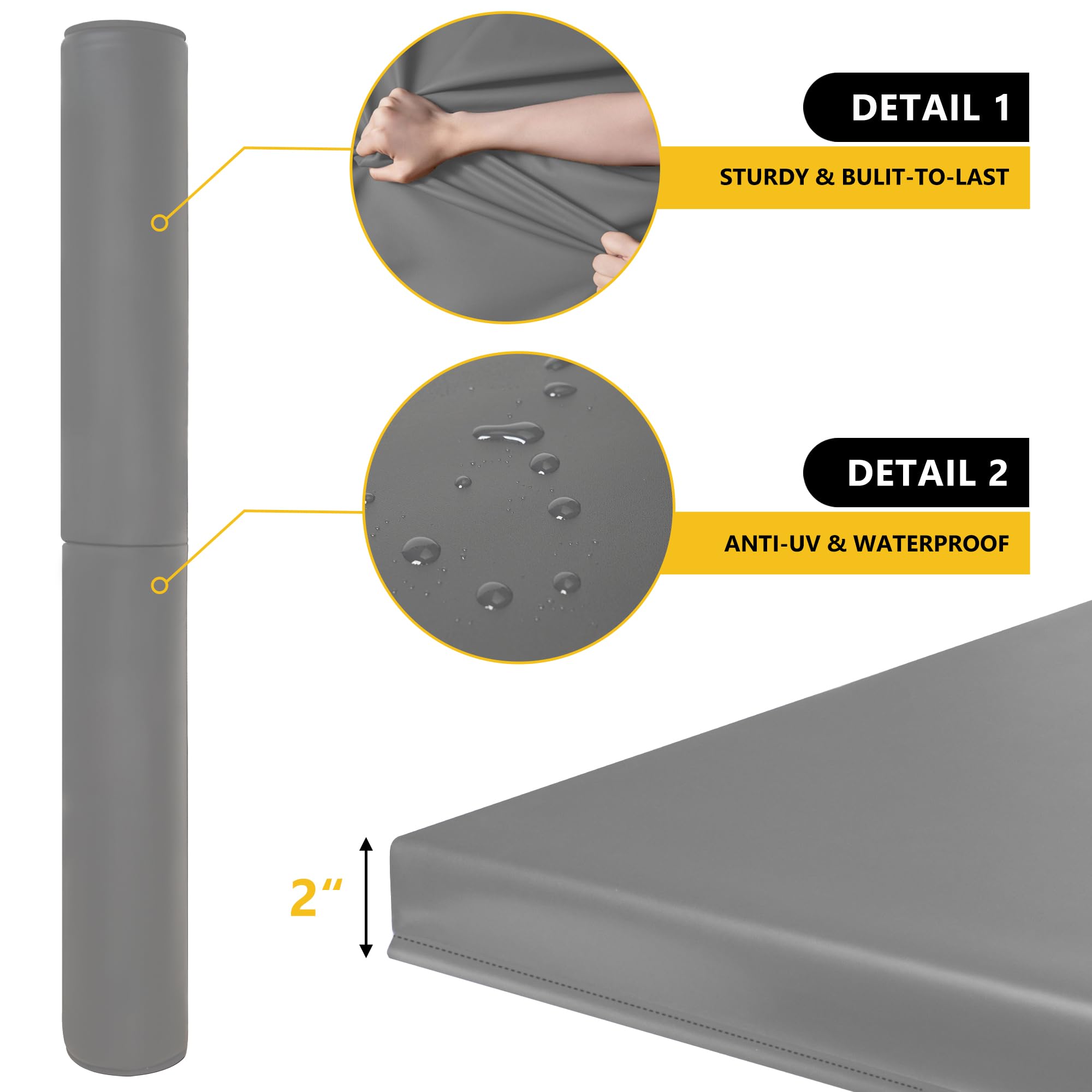 6 Feet Tall Round & Square Pole Pads - 2