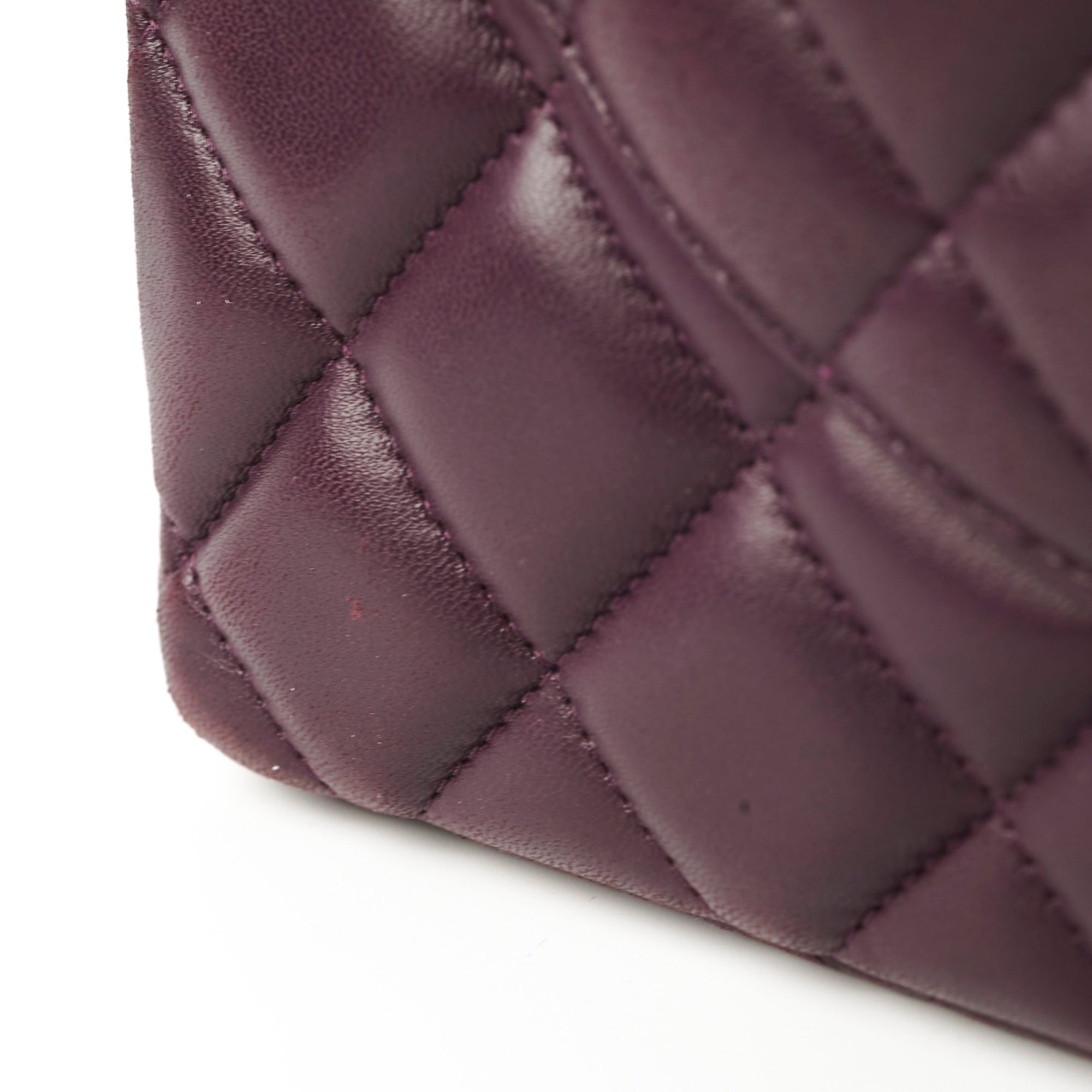 Authentic Chanel Maxi Lambskin Jumbo Flap Bag in Dark Purple - Luxury Designer Handbag for Women, Perfect for Evening Events & Special Occasions