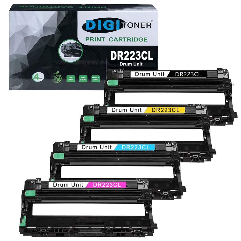 Brother DR223CL Compatible Drum Unit Set [4-Pack, CMYK] - Replacement for DR223/DR227 - Works with MFC-L3770CDW, L3710CW, L3750CDW, L3730CDW, HL-3210CW, HL-3230CDW, HL-3270CDW - Ideal for Home & Office Printing, High-Quality Laser Printer Toner Replacement