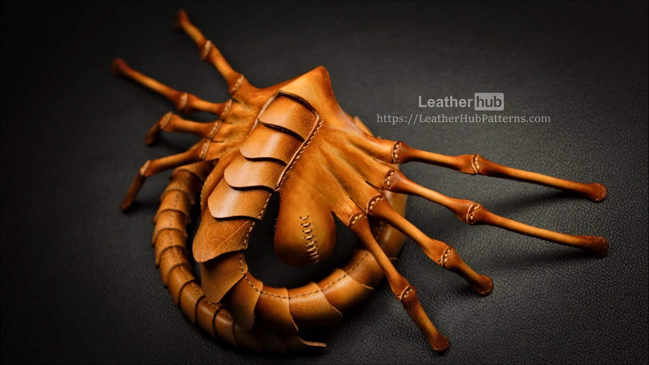 Facehugger Leather Face Mask Kit - Horror Cosplay Prop for Halloween & Movie Costumes - Perfect for Alien-Themed Parties & Sci-Fi Events