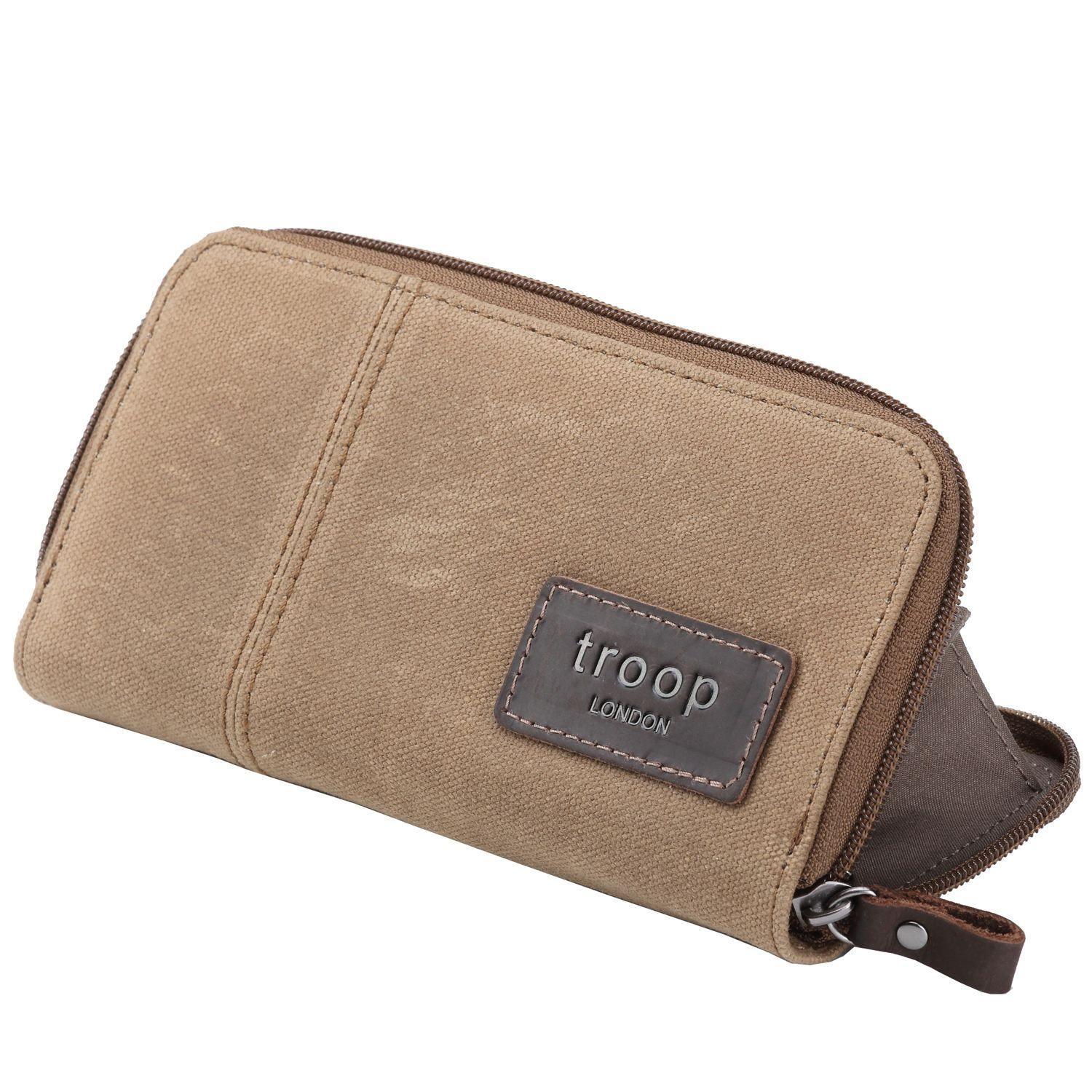 TRP0501 Troop London Canvas Zip Around Wallet for Men & Women - Stylish & Durable Travel Money Organizer for Everyday Use
