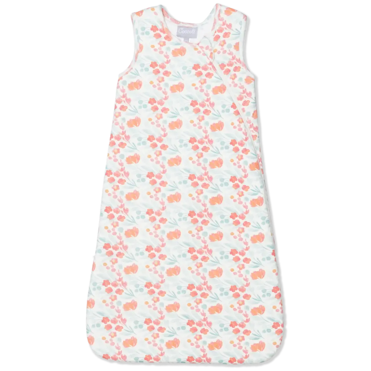 Coccoli Modal Sleep Sack 0.5 TOG - Soft Baby Sleeping Bag for Spring & Summer - Floral Print Design for Nursery & Travel