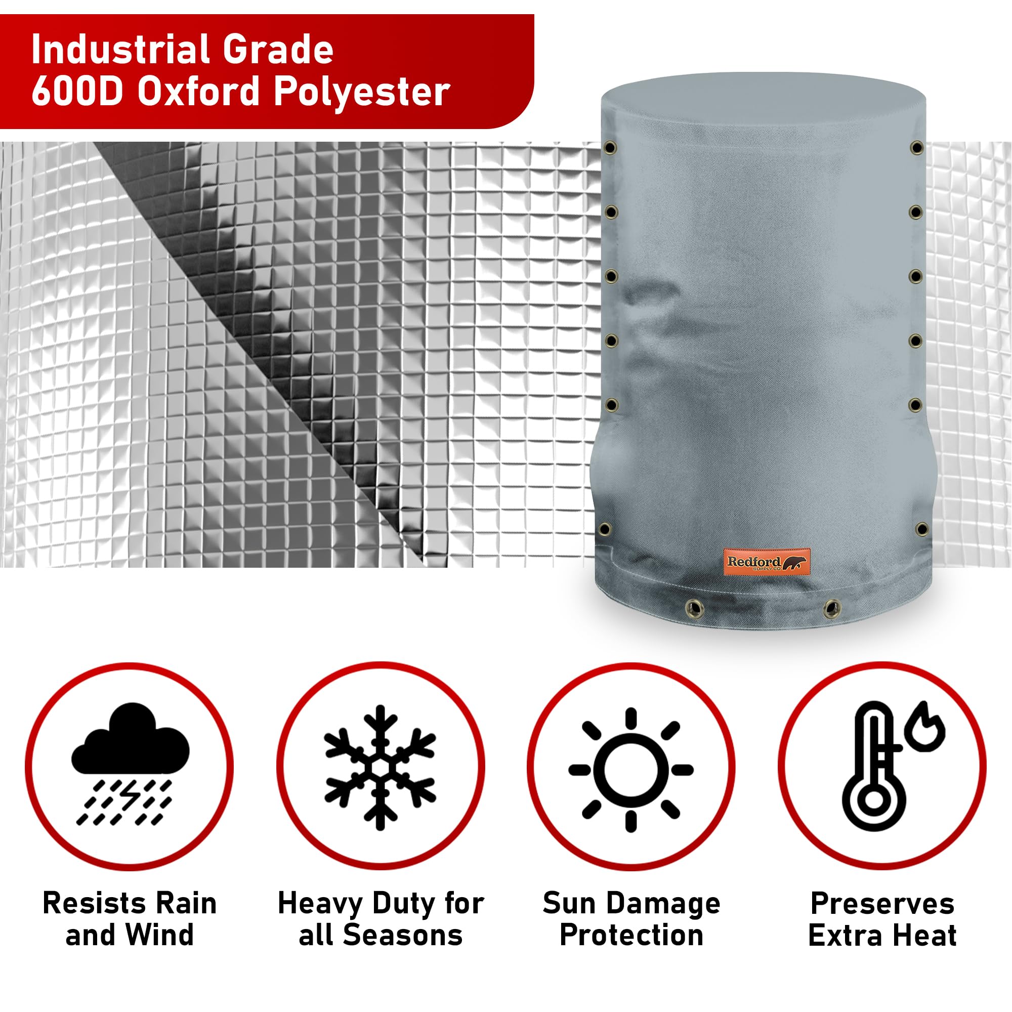 Redford Supply Co. Cold Snap (5°F) Insulated Well Pressure Tank Cover - 28