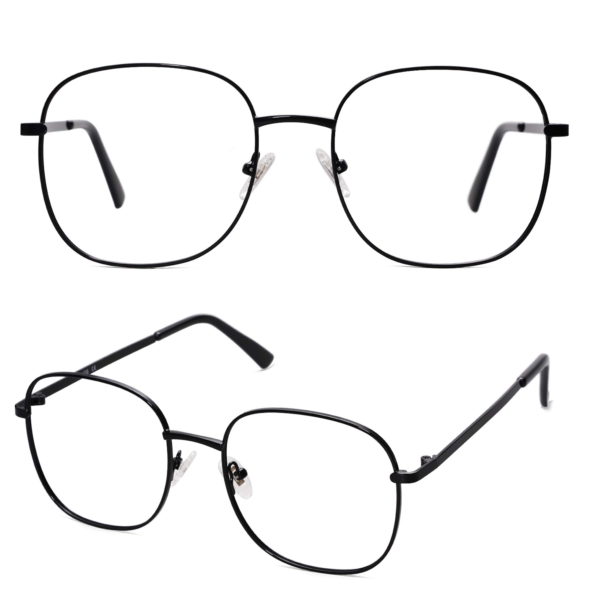 SOJOS Classic Square Blue Light Blocking Glasses for Women & Men - Anti Eyestrain Computer Glasses with UV Protection (SJ1137) - Perfect for Office Work, Gaming & Screen Time