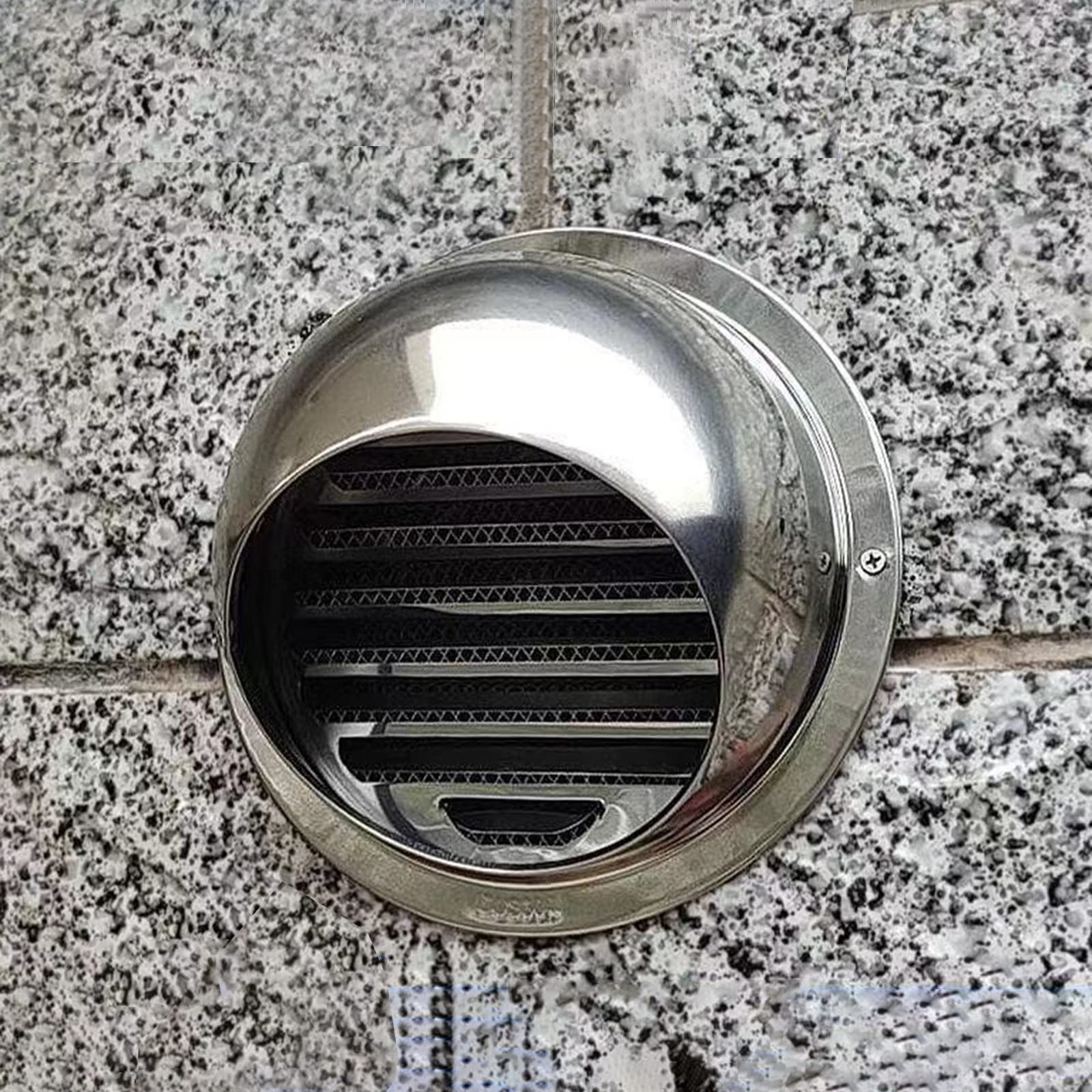 BOHHO Stainless Steel Round Wall Vent Cover - 3,4,5,6,7,10,12 Inch Exterior Air Vent for Chicken Coop, Bathroom Exhaust & Ceiling Ventilation (135mm/5.31in) - Durable Outdoor & Indoor Use for Home, Garage & Shed