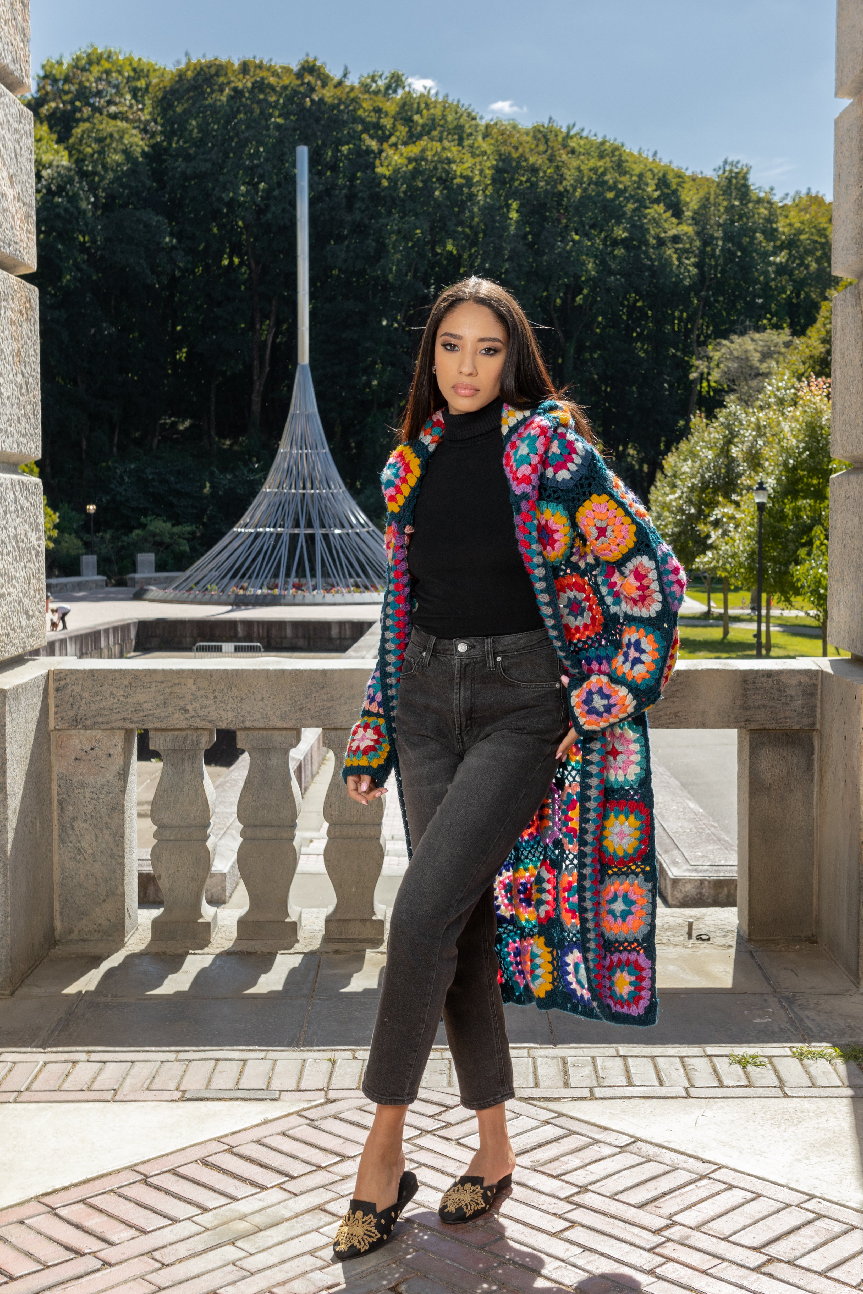 Crochet Wool Hooded Kimono Long Cardigan - Soft Chunky Knit Open Front Sweater for Women | Perfect for Fall, Winter, and Cozy Home Wear