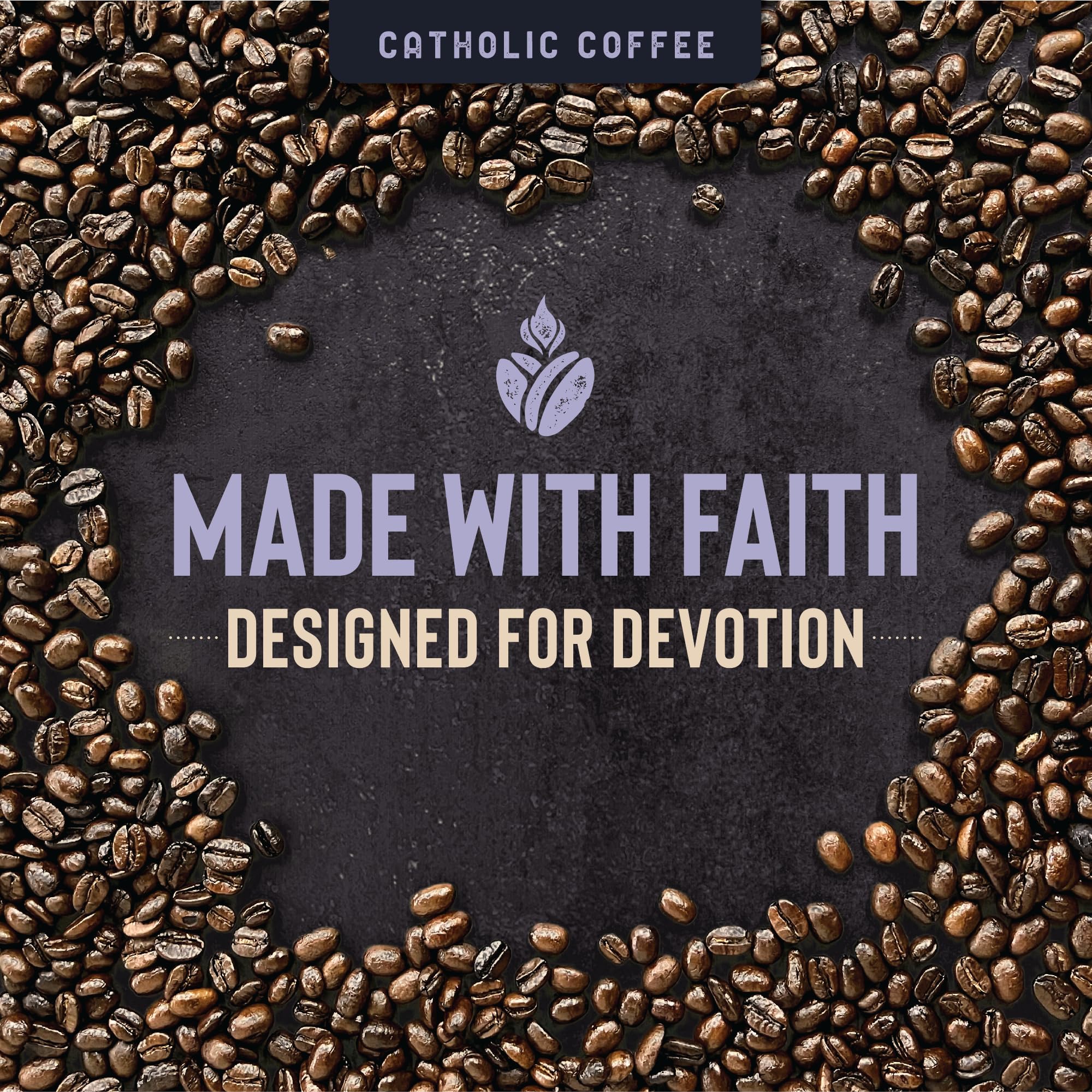 Premium Our Lady of Mount Carmel Salted Caramel Catholic Coffee - 12oz Whole Bean Small-Batch Craft Coffee for Faithful Catholics & Coffee Connoisseurs - Perfect for Morning Devotion, Bible Study & Gift Giving