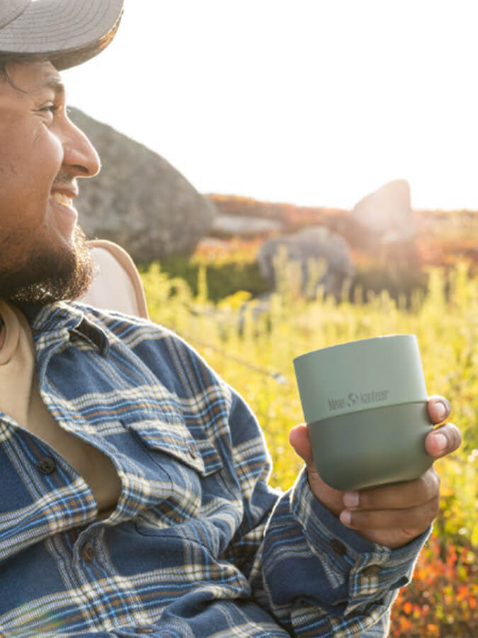 Klean Kanteen Rise Lowball Tumbler with Flip Lid - 10oz (280ml) Stainless Steel Insulated Cup for Coffee, Tea & Cold Drinks - Perfect for Home, Office & Travel