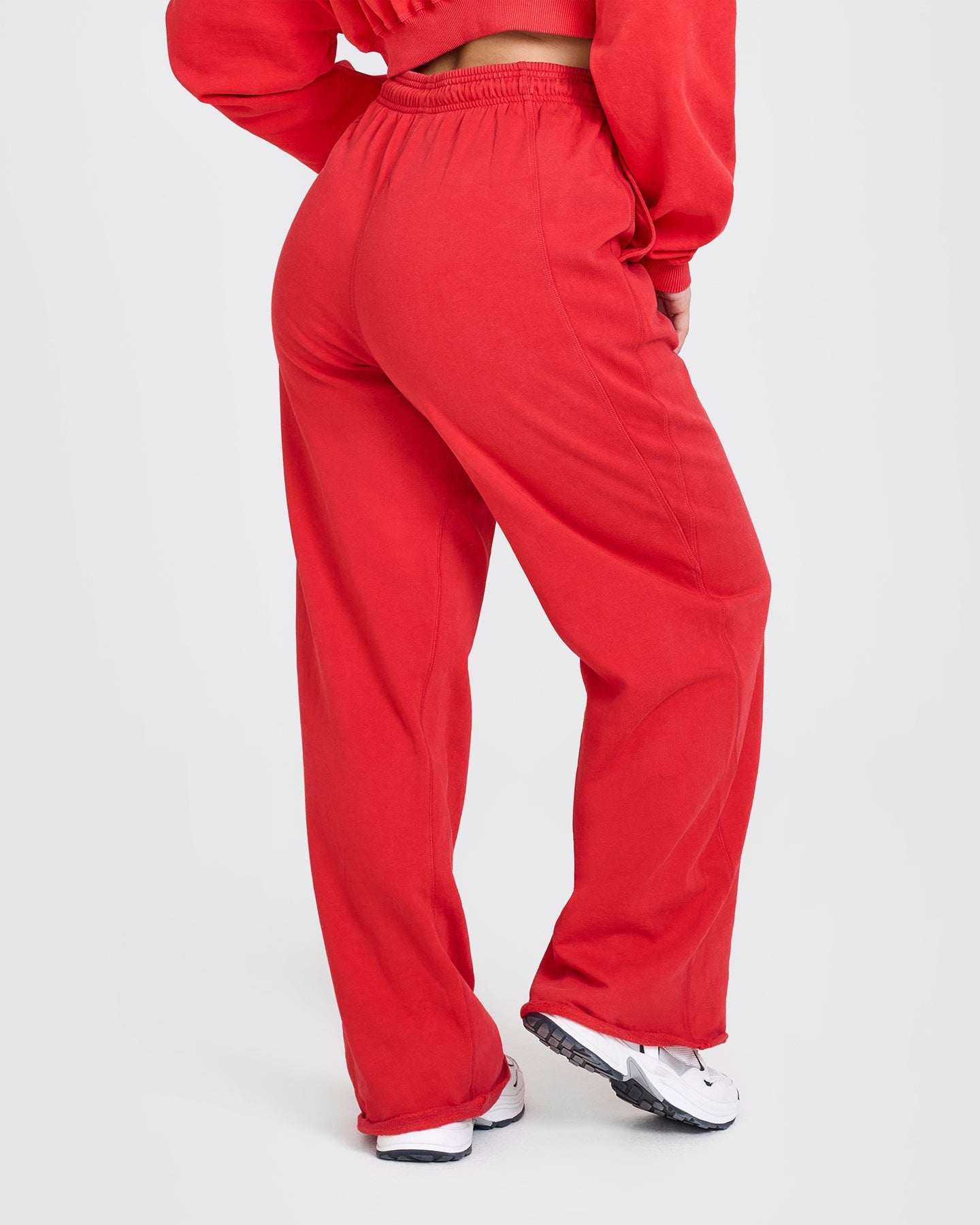 Raw Lounge Wide Leg Joggers with Graphic Print | Muscle Mommy Red | Comfortable Women's Lounge Pants for Yoga, Running & Casual Wear