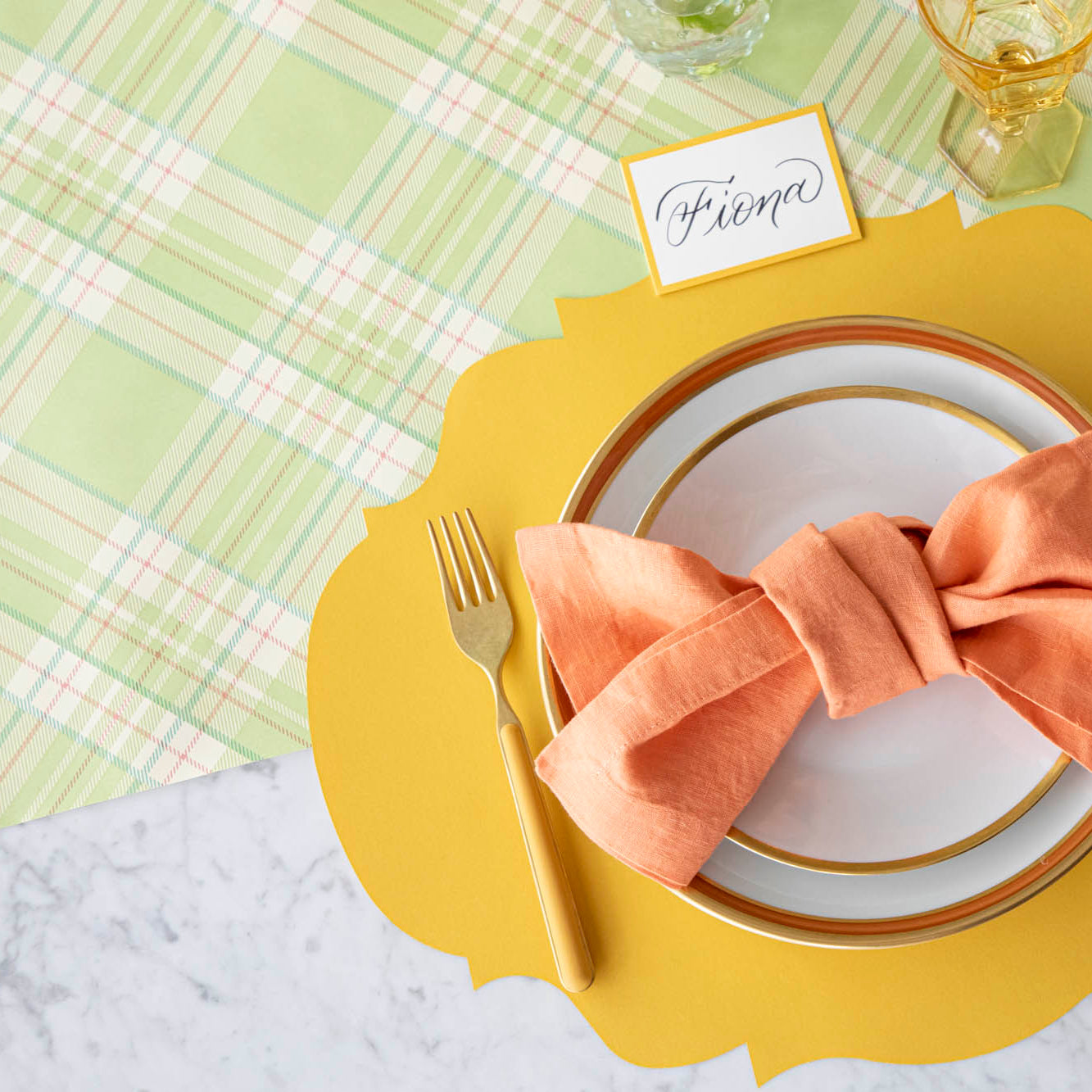 Bright Green Plaid Table Runner - Elegant Holiday & Christmas Dining Decor for Parties, Weddings, and Home Decor