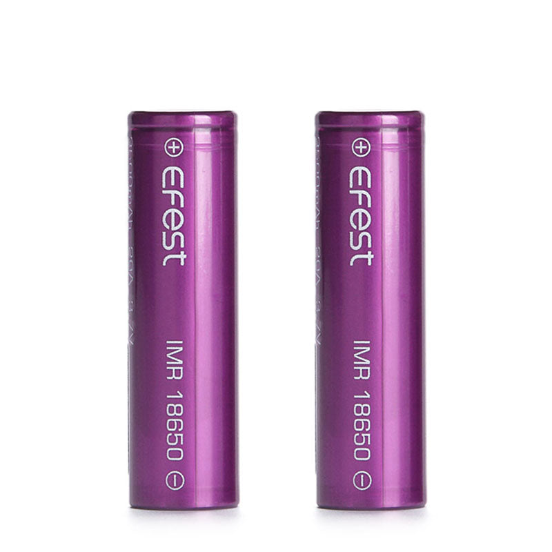Efest 18650 Rechargeable Battery 3000mAh 35A High Drain (2 Pack) - Perfect for Vape Mods, Flashlights & Power Tools