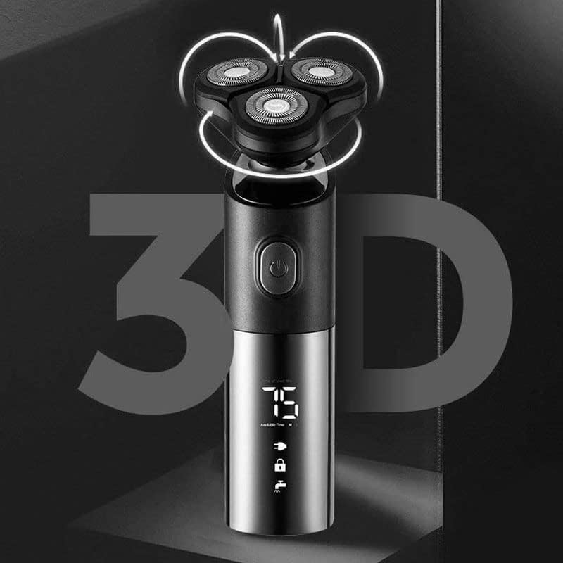 Men's Electric Razor - 3D Rotary Shaver with 3 Heads, Waterproof Beard Trimmer & Rechargeable LED Display | Perfect for Travel, Gym & Daily Shaving