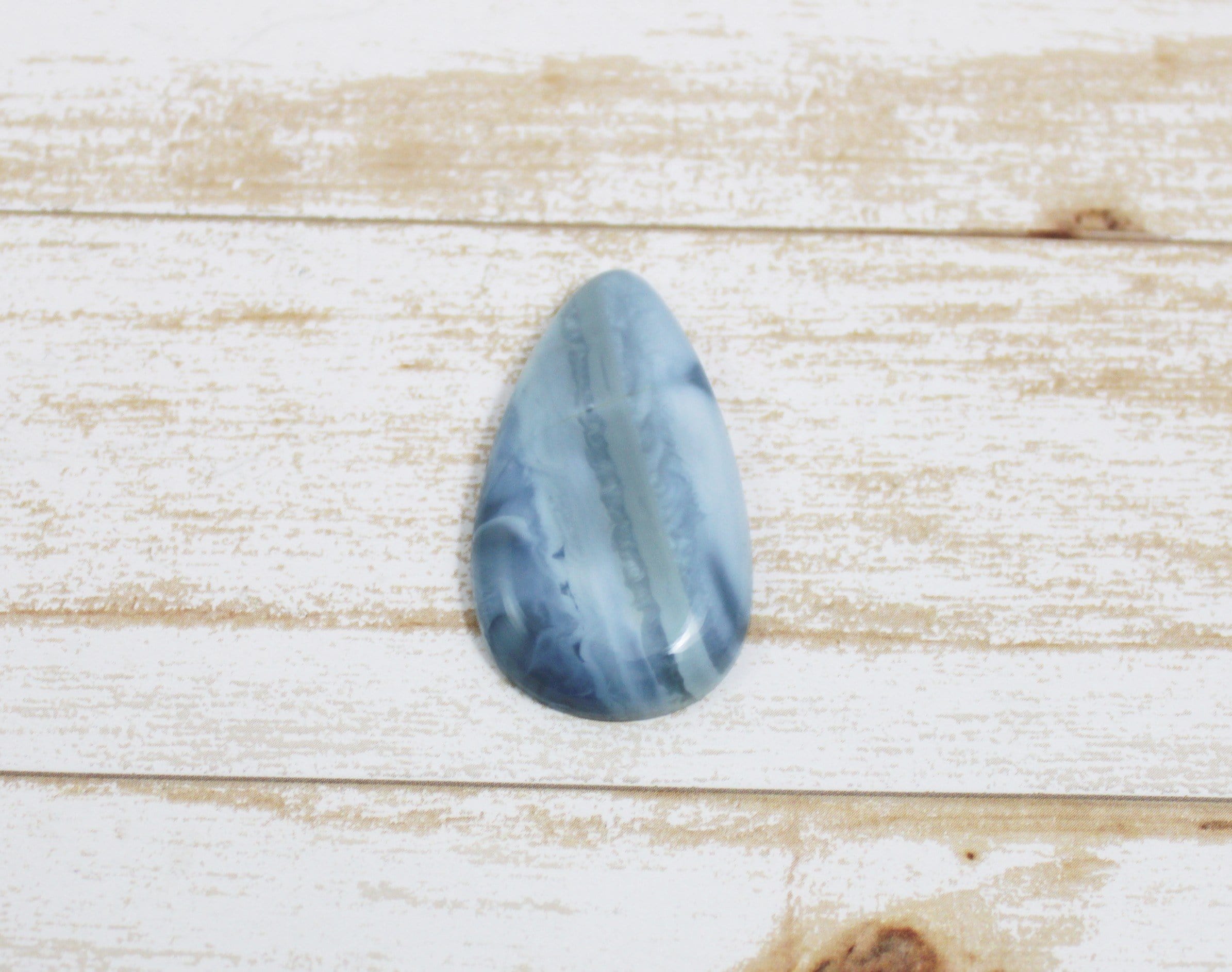 Natural Blue Opal Cabochons for Jewelry Making - High Quality Gemstone Beads for Necklaces, Rings & DIY Crafts