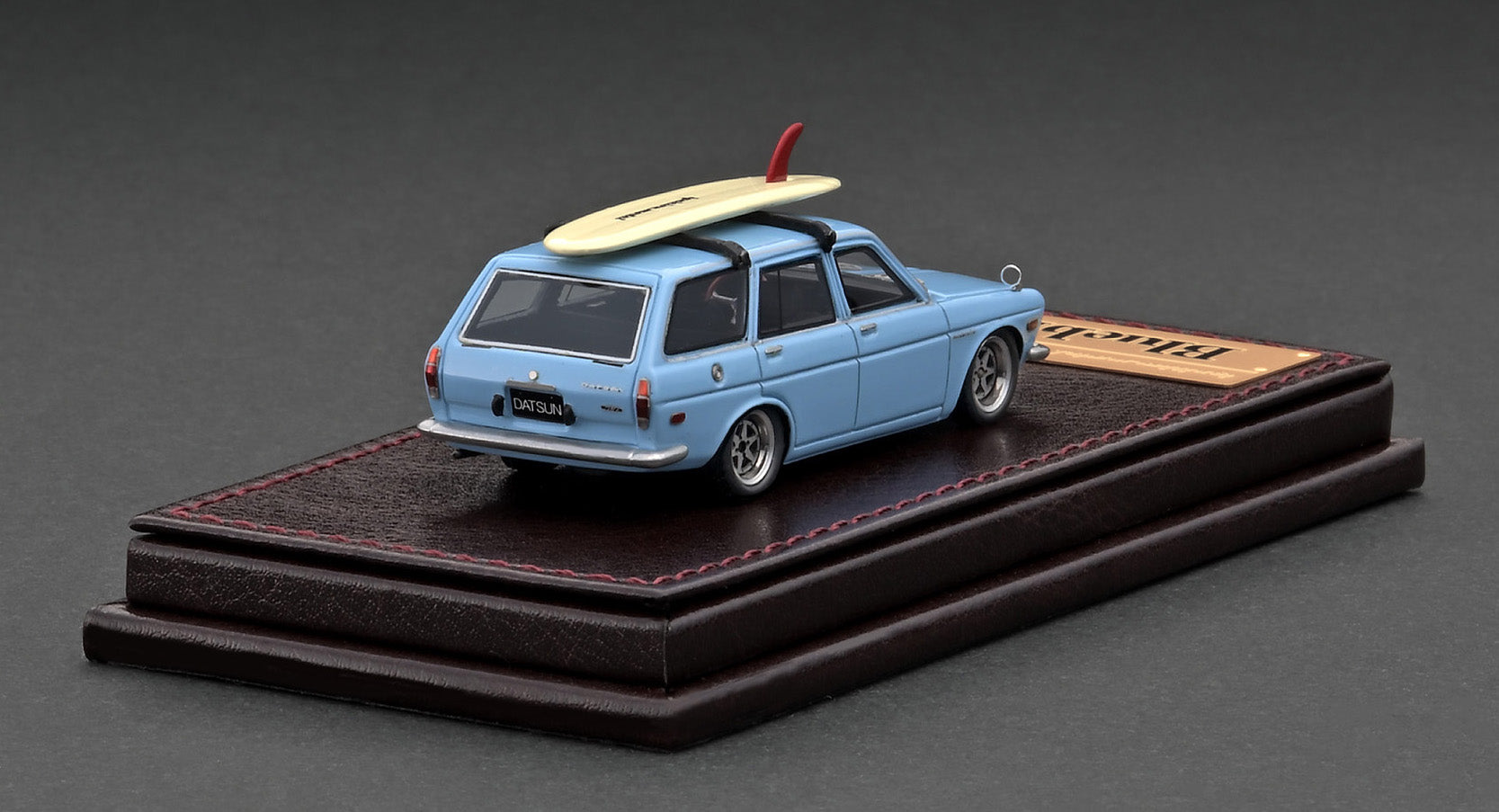 1/64 Scale Datsun Bluebird 510 Wagon Diecast Model Car - Light Blue - Collectible Miniature Vehicle for Display & Racing Scenes