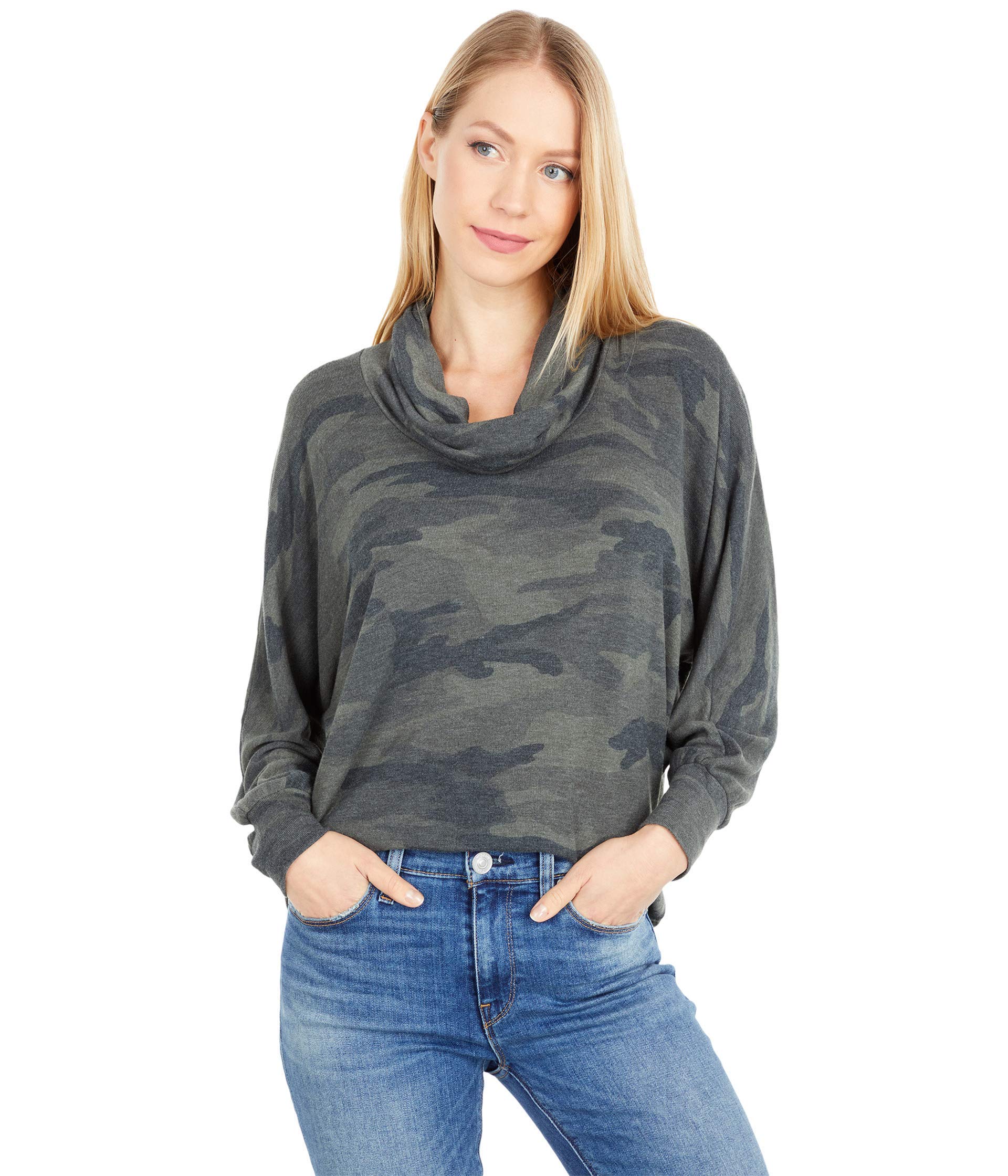 Premium Super Soft Camo Cowl Neck Pullover Sweater for Women | Cozy Winter Fashion | Perfect for Outdoor Adventures & Casual Wear